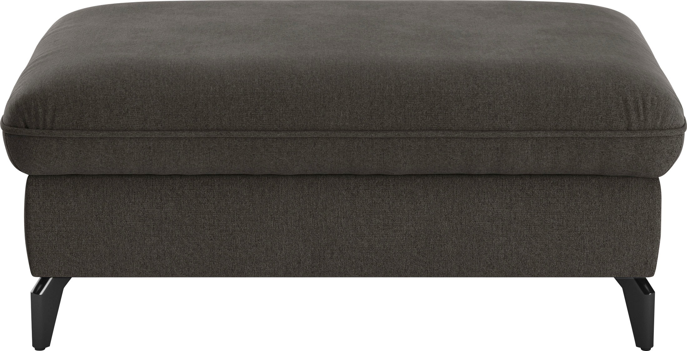 sit&more Polsterhocker »Leandro«, mit schwarzen Metallfüßen