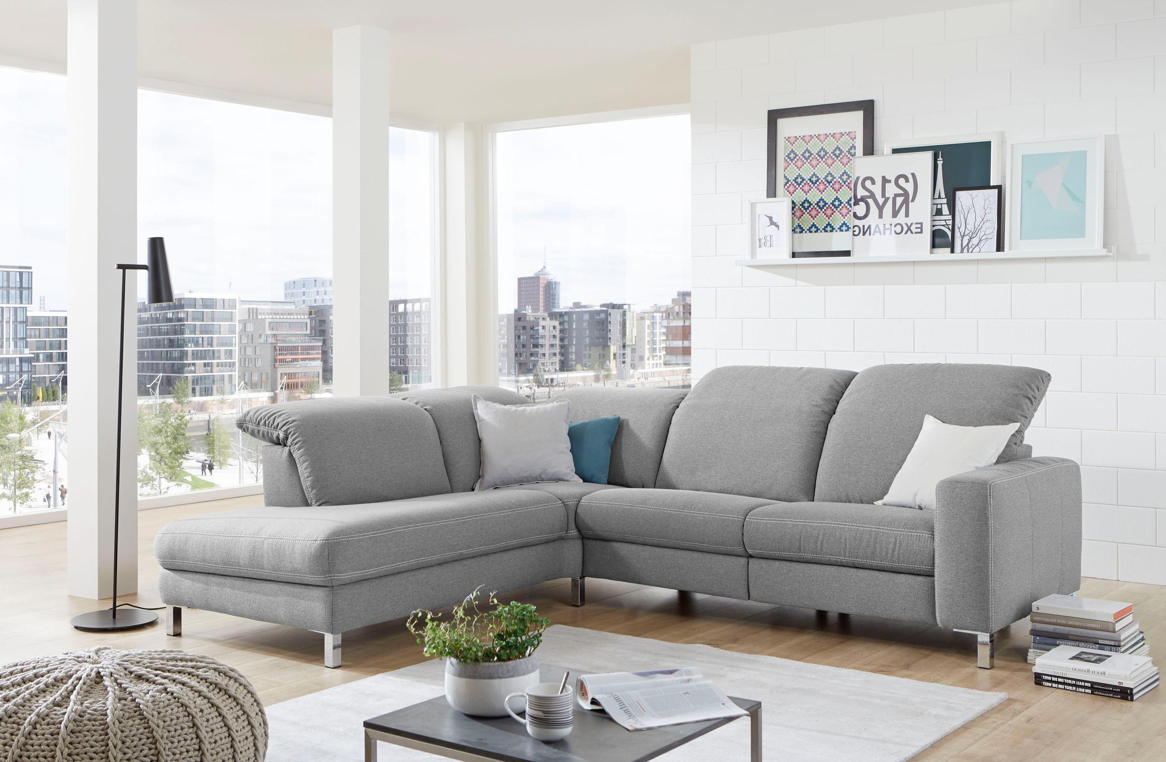 3C Candy Ecksofa »Homely bequem und komfortabel, mit verstellbaren Kopfteilen, L-Form«, modern und zeitlose Polsterecke, wahlweise mit Relaxfunktion