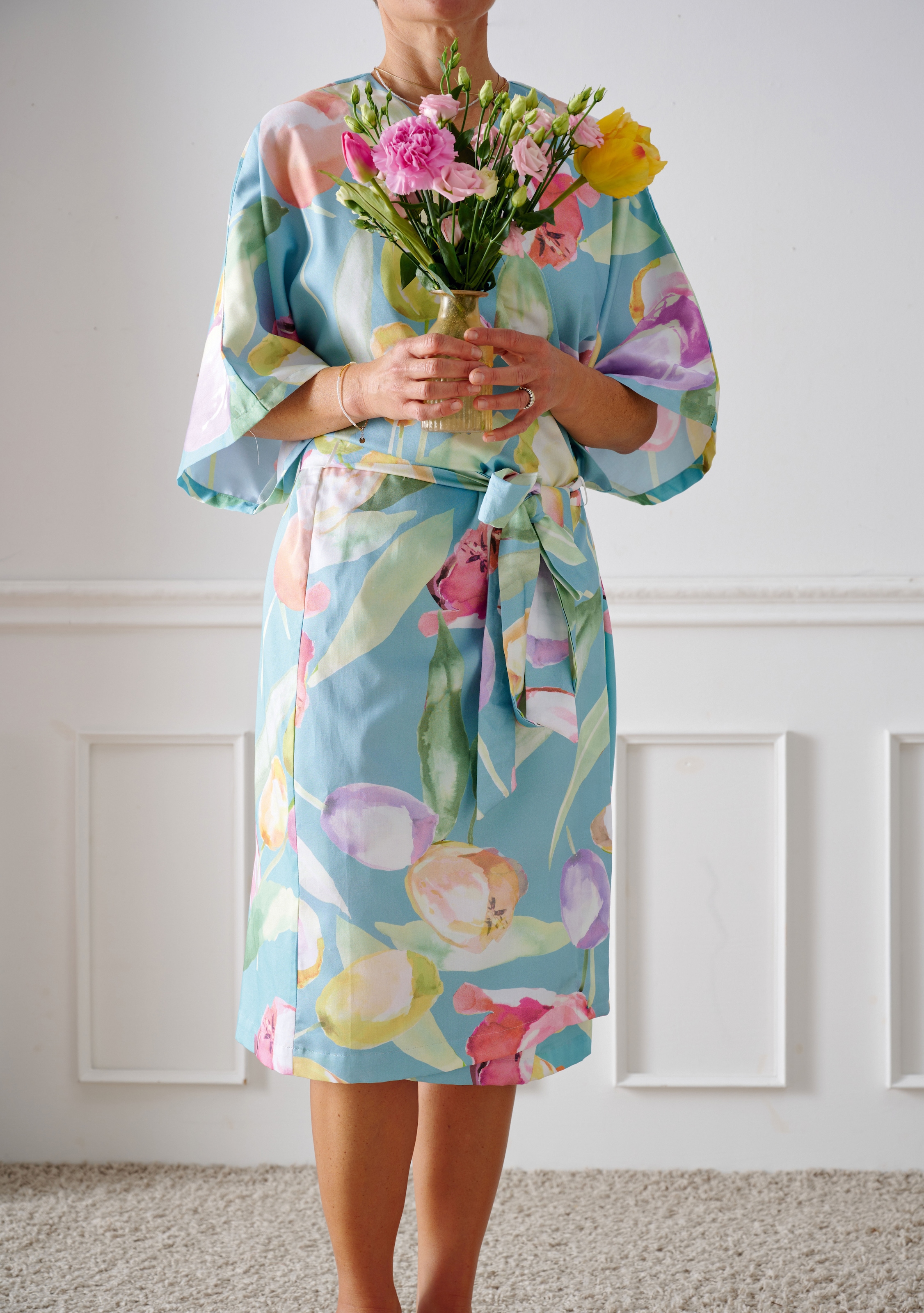 APELT Kimono "Tulip 120x110" Kimono mit Bindeband Größe120x105, Baumwoll-Sa günstig online kaufen