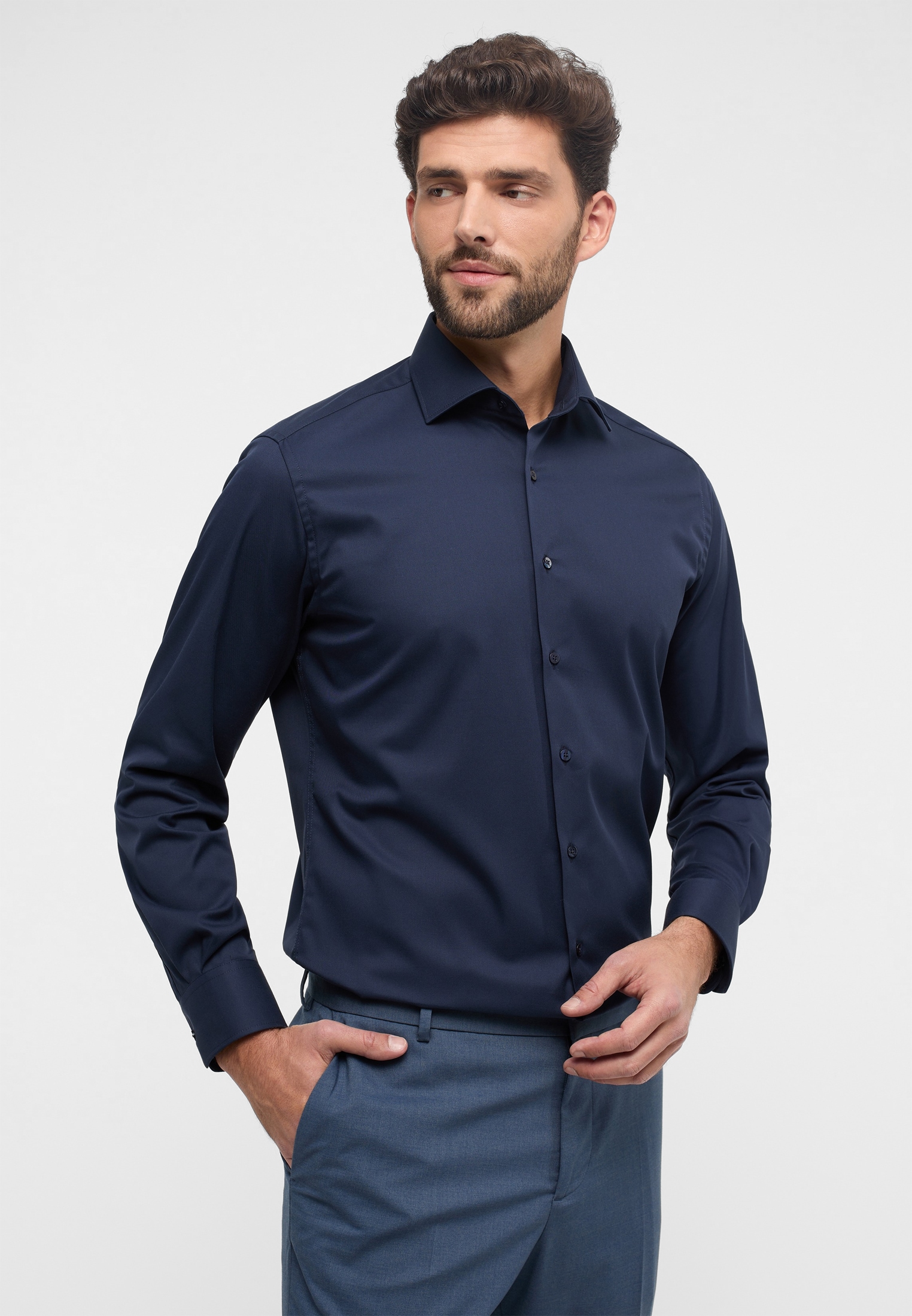 Eterna Langarmhemd "MODERN FIT", NON IRON (bügelfrei) günstig online kaufen