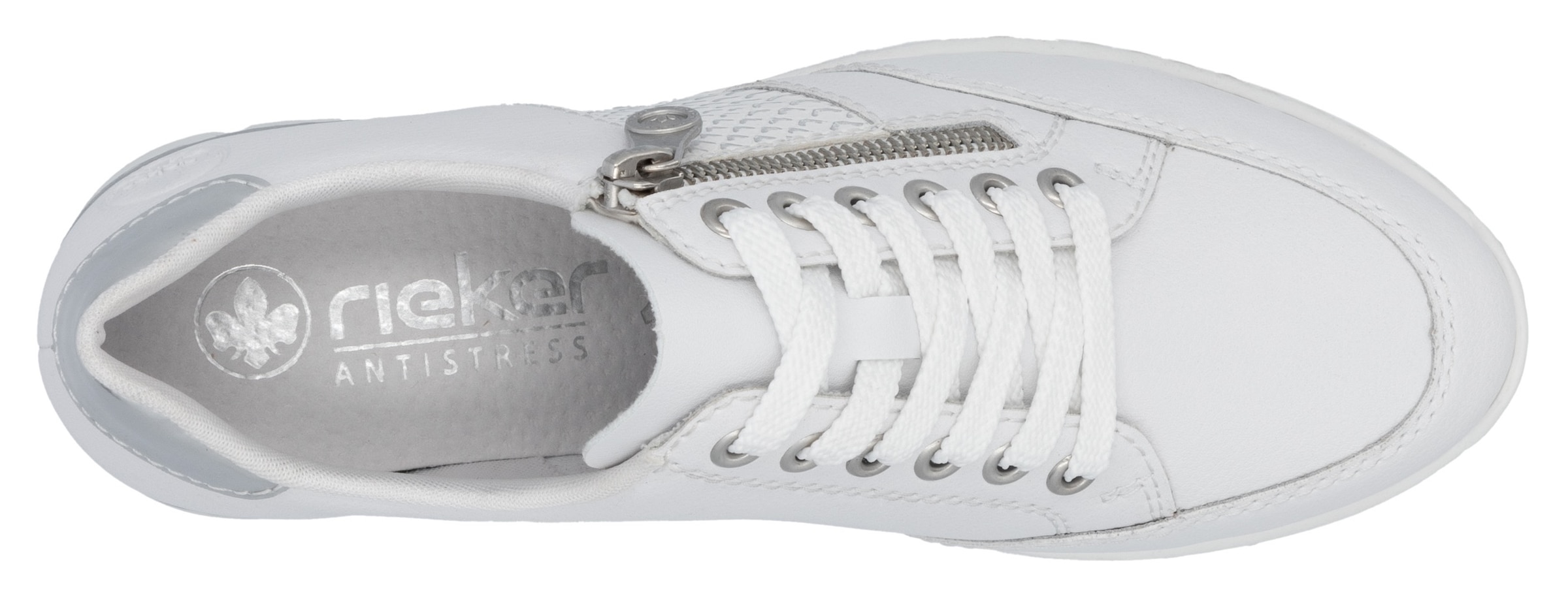 Rieker Keilsneaker, Halbschuh, Freizeitschuh, Schnürschuh, Sneaker mit Reißverschluss