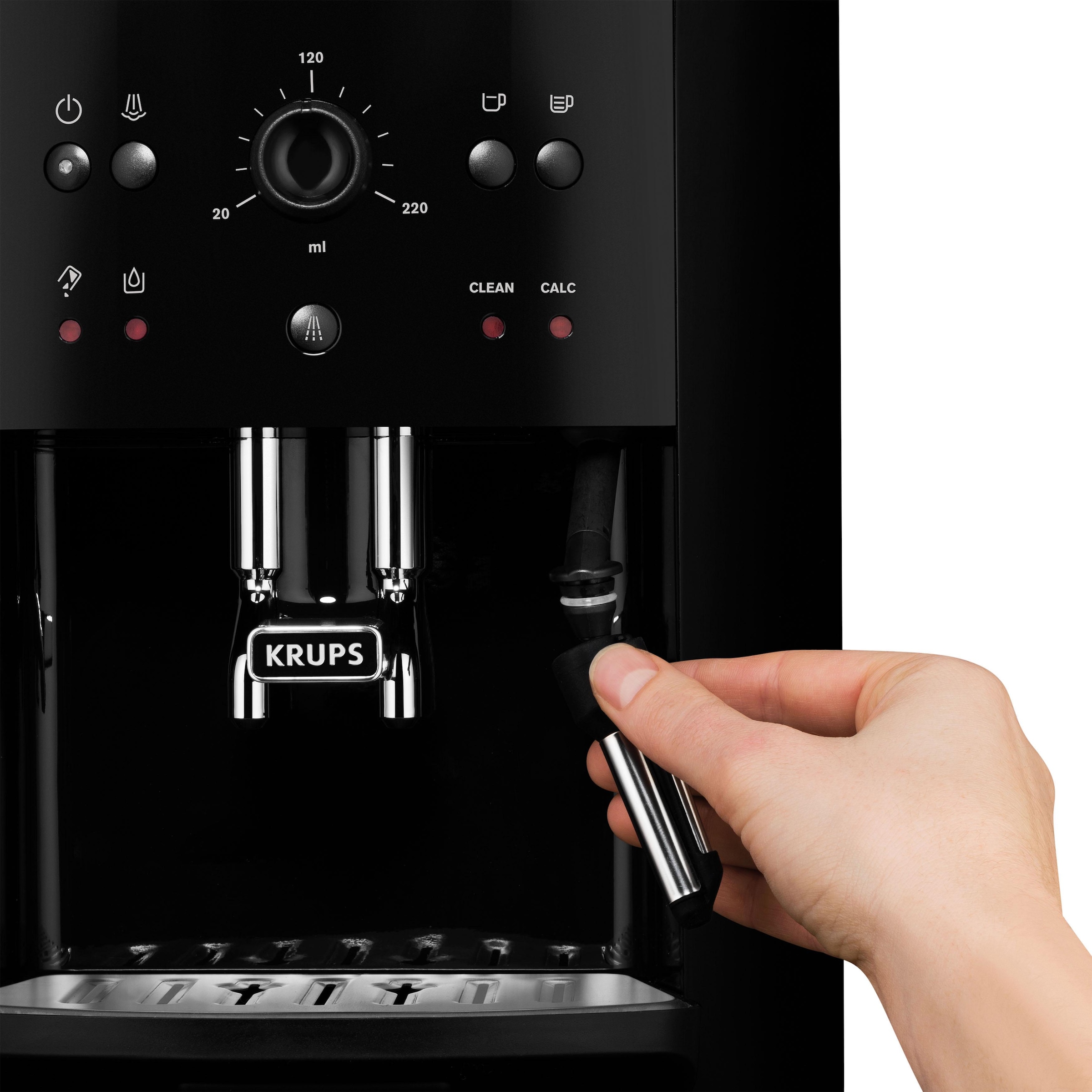 Kaffeevollautomat BAUR | Liter, 15 Quattro 1,8 1450 Force«, Krups kaufen bar Watt, Wassertankkapazität: Pumpendruck: online »EA8110 Arabica