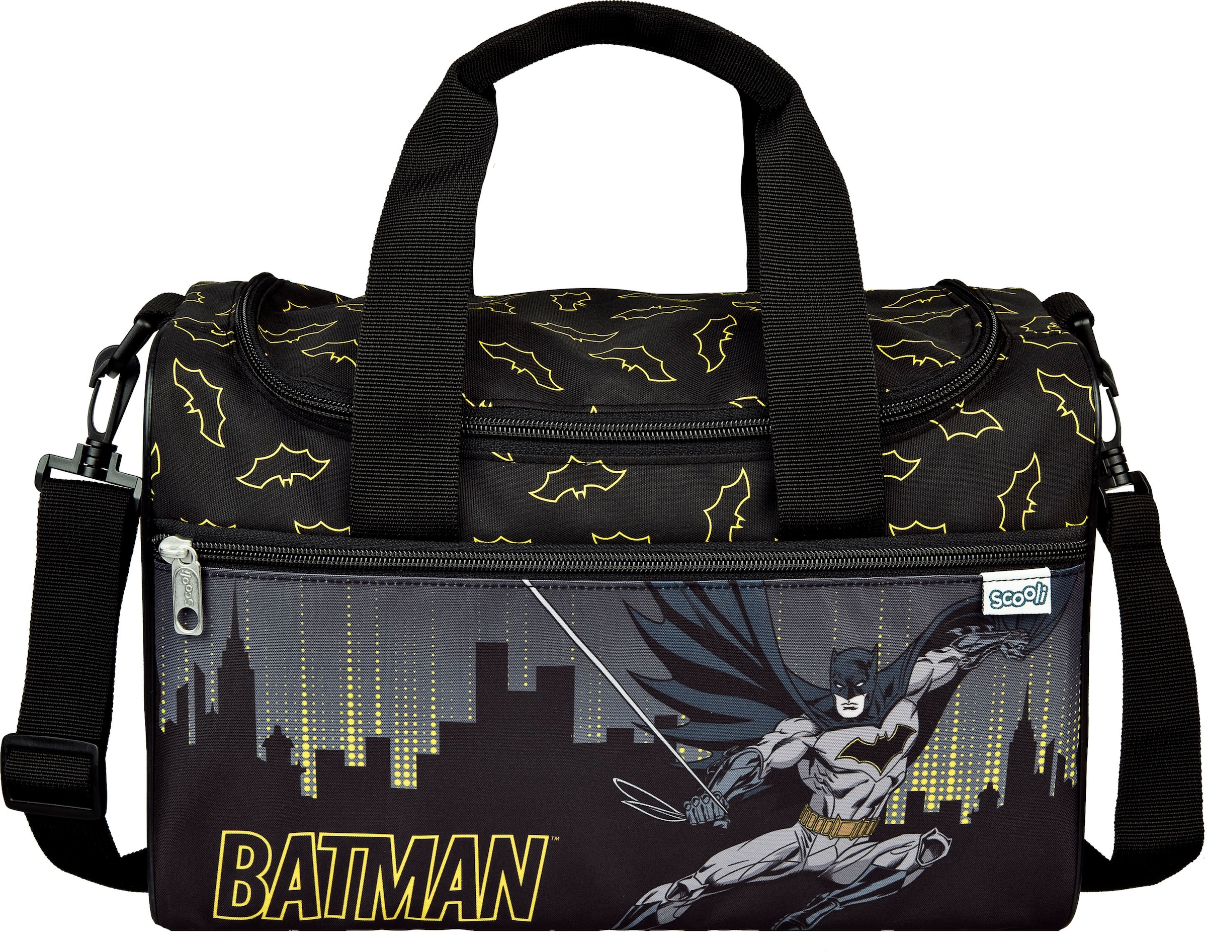 SCOOLI Kinder Sporttasche "Jurassic World", schwarz, Polyester, Taschen
