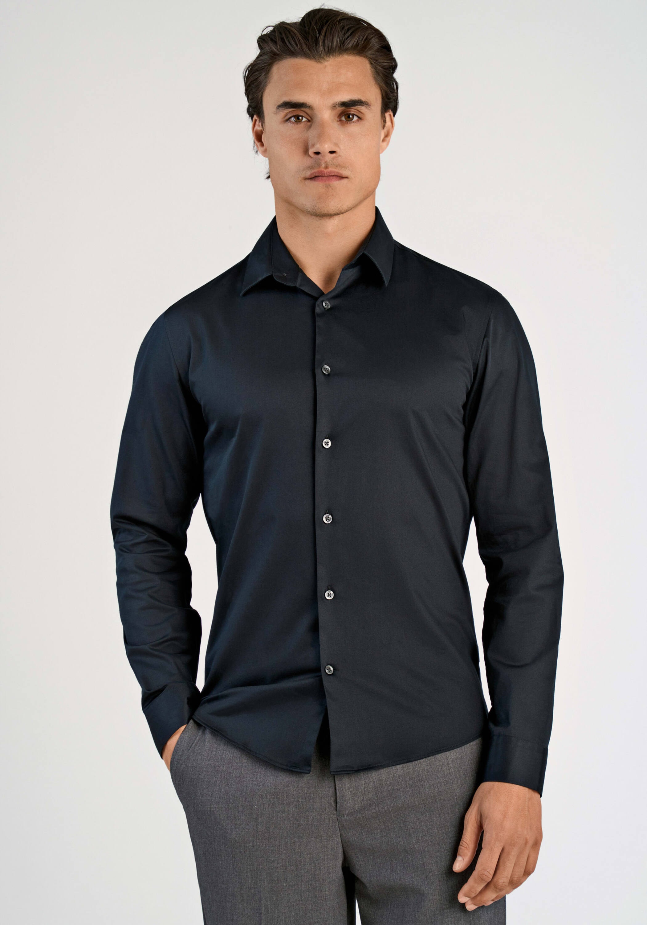 LINDBERGH Businesshemd "Business-Hemd (Langarm) Slim Fit"