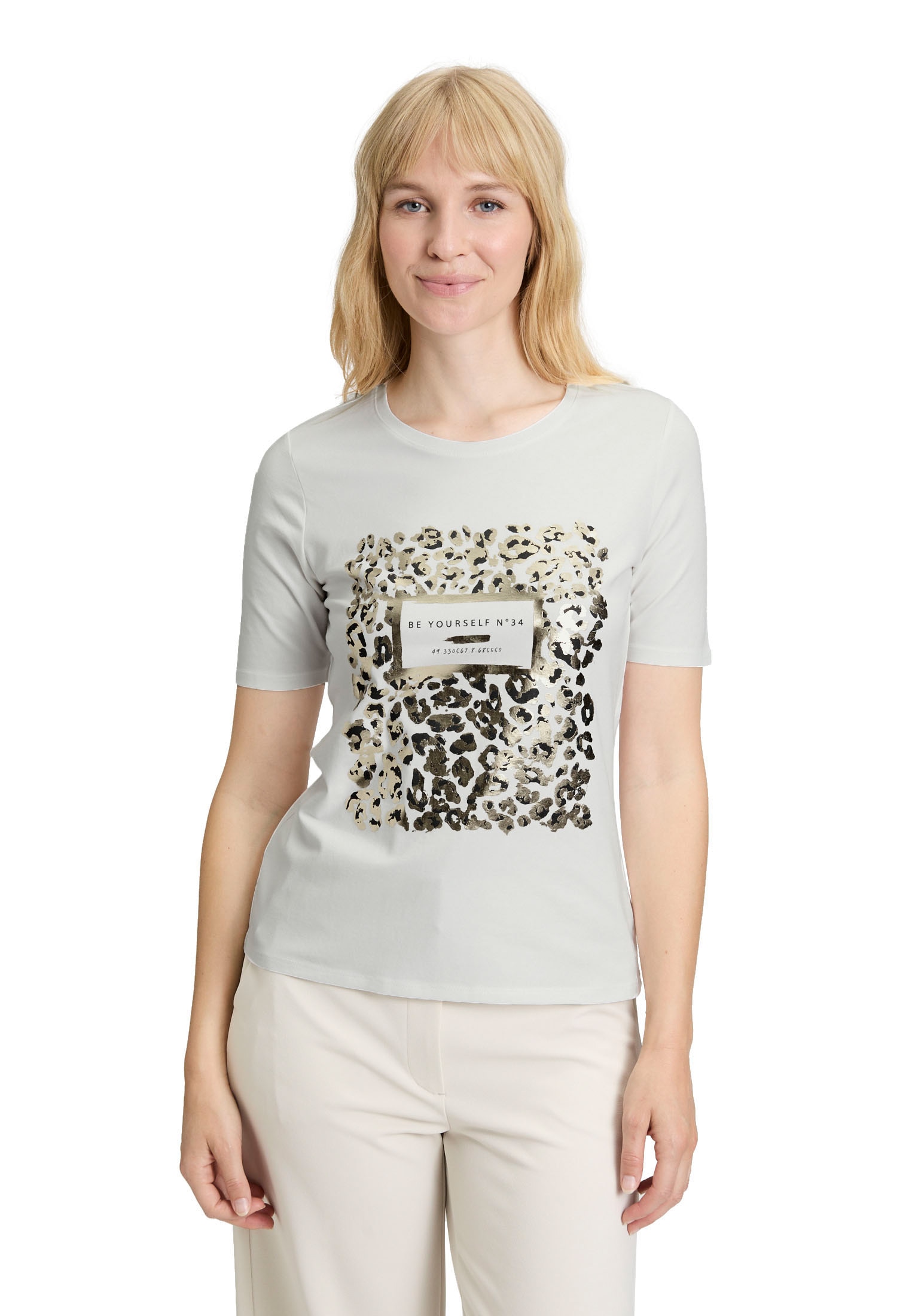 Betty Barclay Kurzarmshirt "Betty Barclay Basic Shirt mit Aufdruck", (1 tlg günstig online kaufen
