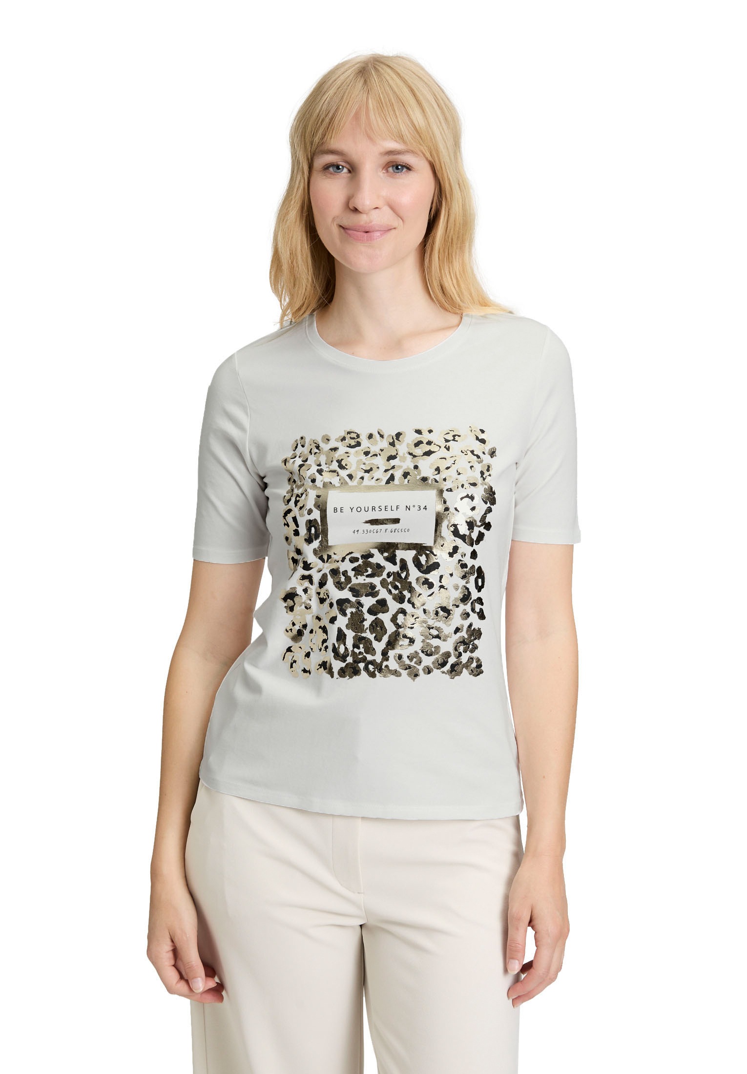 Betty Barclay Kurzarmshirt "Damen Basic Shirt mit Aufdruck", 1 Stk. günstig online kaufen