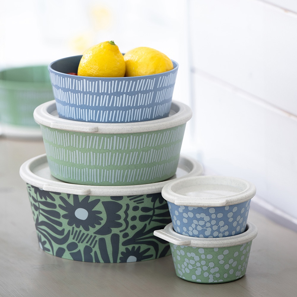 KOZIOL Aufbewahrungsschüssel »BLOMSTER BOX 1,3l LINE Schale 1,3l mit Deckel« 1 tlg.