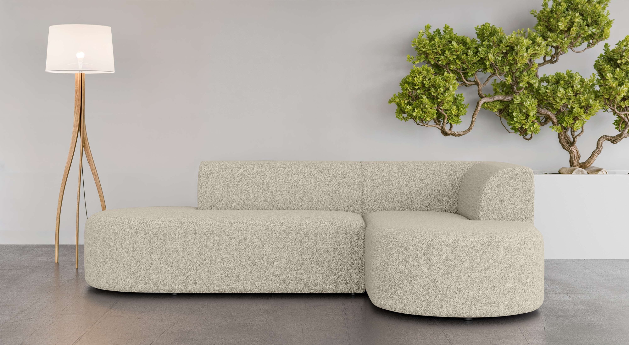 OTTO home Ecksofa "Ecksofa Tvinne mit Ottomane links oder rechts bestellbar" L-Form, mit Wellenunterfederung, BxTxH 260x170x73 cm