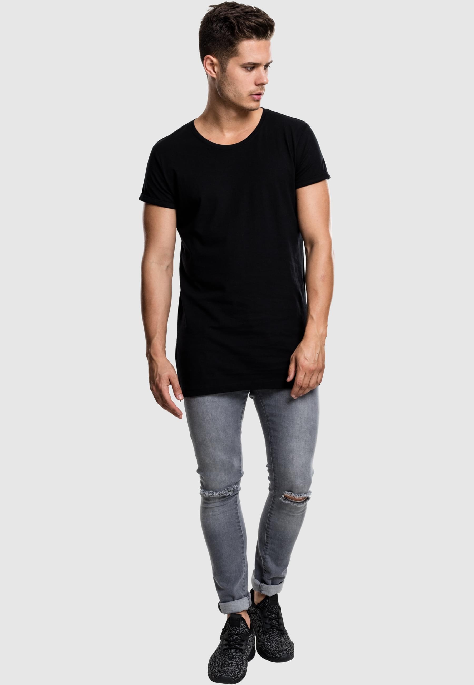 URBAN CLASSICS T-Shirt »Urban Classics Herren Long Shaped Side Zip Tee«, (1 tlg.)