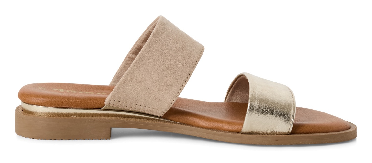 Tamaris Pantolette, Blockabsatz, Sommerschuh, Schlupfschuh, Businesschuh mit Riemchen