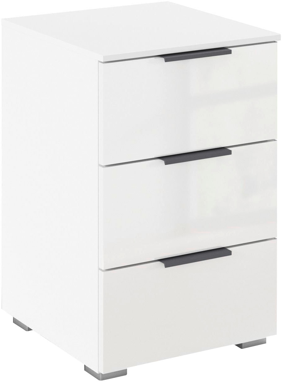 OTTO home "Nachttisch Nachtkonsole AGORDO in Dekor- oder Hochglanzfront" in zwei Griff-Farben, Breite 40 cm, mit 3 geräumigen Schubladen für viel Stauraum MADE IN GERMANY