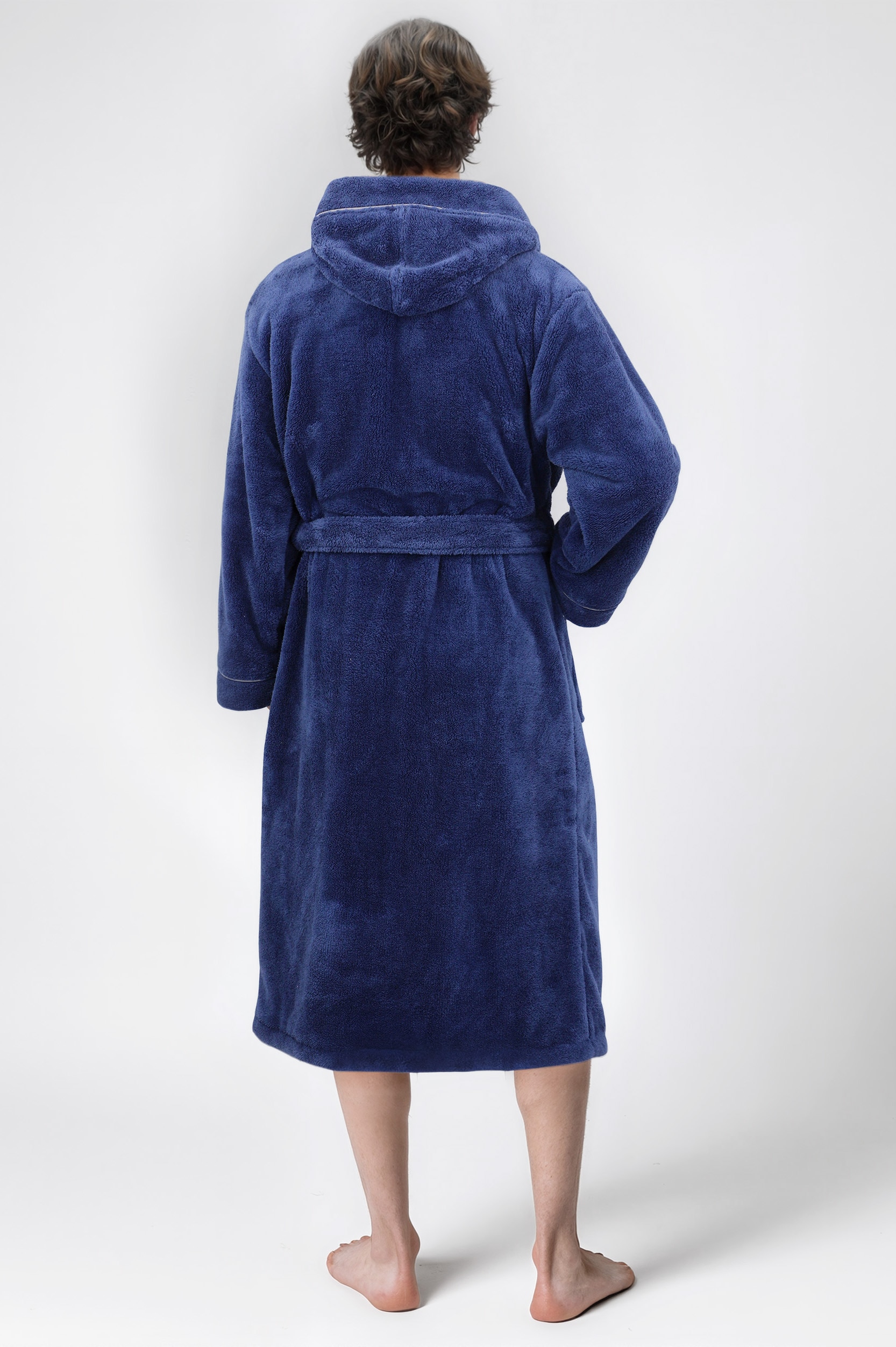 my home Unisex-Bademantel »Lillou, ideal für Sauna & Spa, Hotelbademantel, Morgenmantel«, (1 St.), kuschelig weicher Fleece, für Damen und Herren, XS-3XL