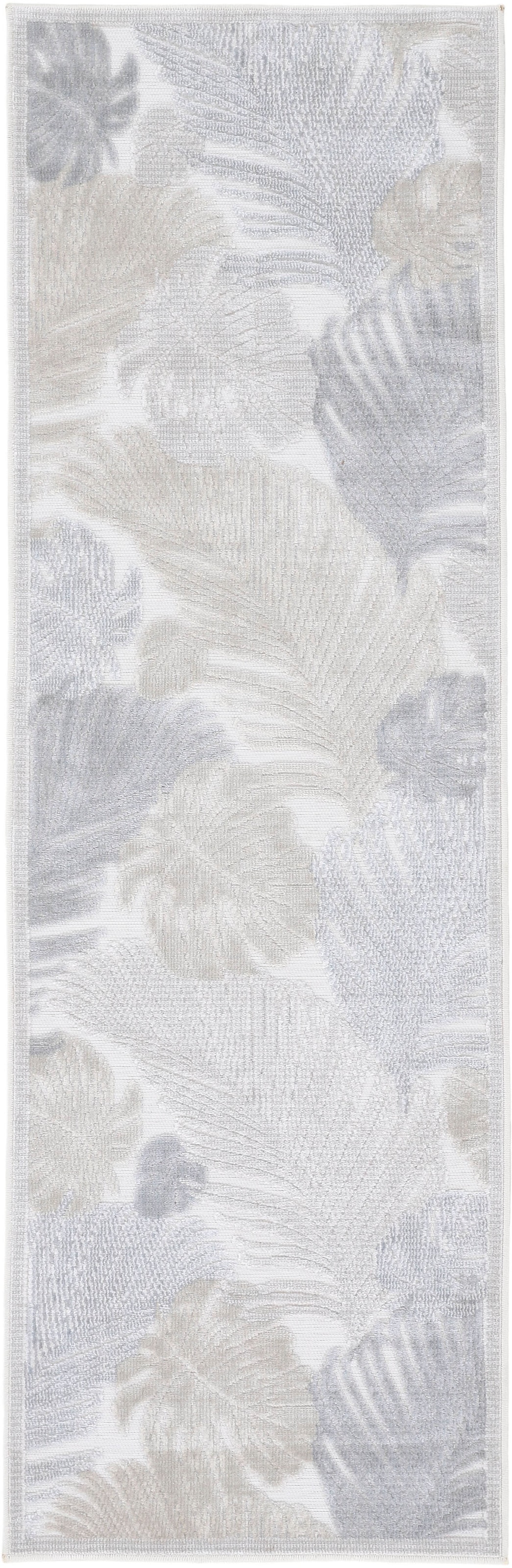 Flachgewebe, carpetfine »Deja Läufer Hoch-Tief 104«, rechteckig, BAUR Floral | Palmenblätter, robustes Effekt Motiv-