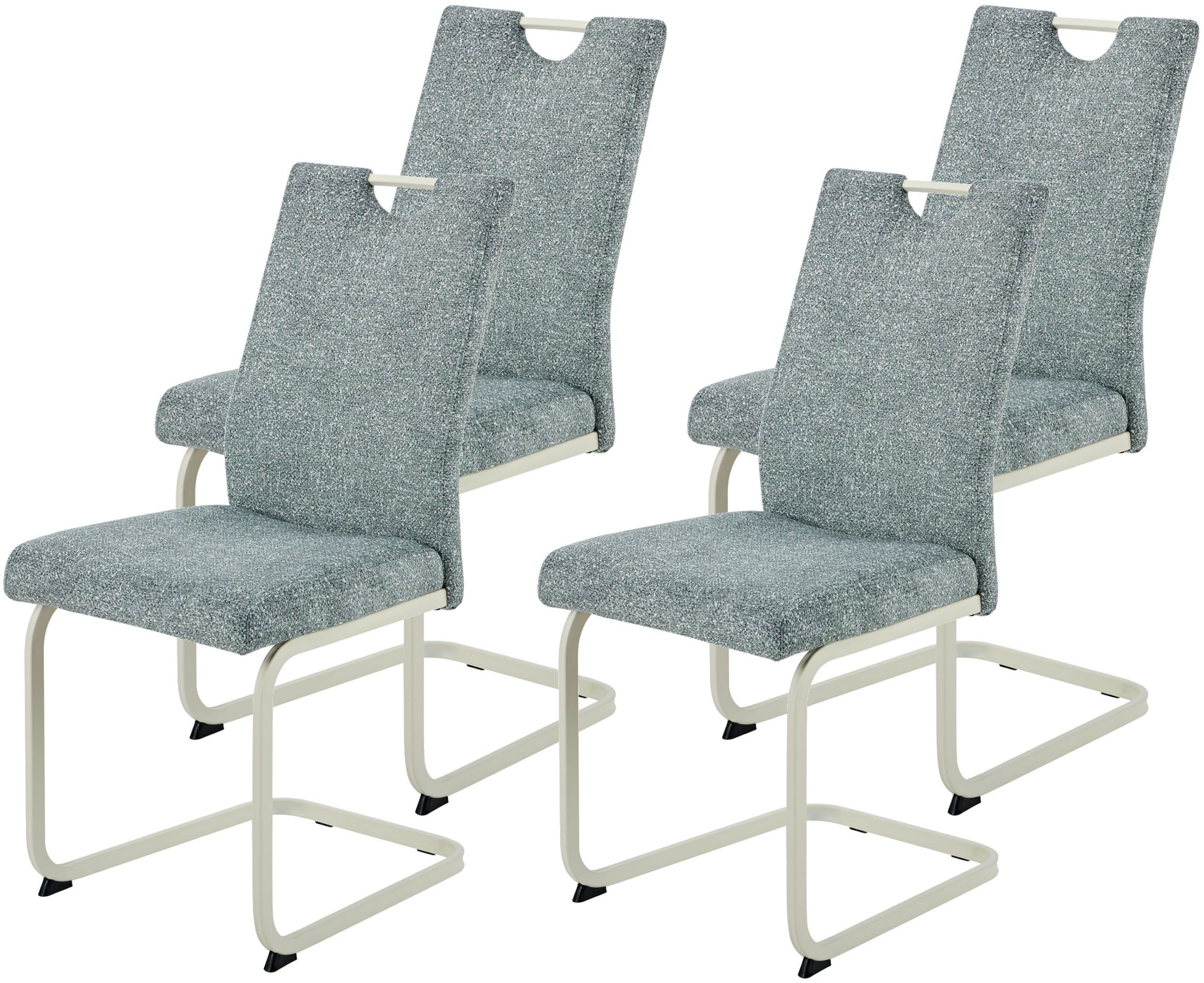 HELA Freischwinger »TIVOLI« (Set) 4 Stk.Freischwinger, Gestell Perlweiß, mit Griff, 140kg belastbar