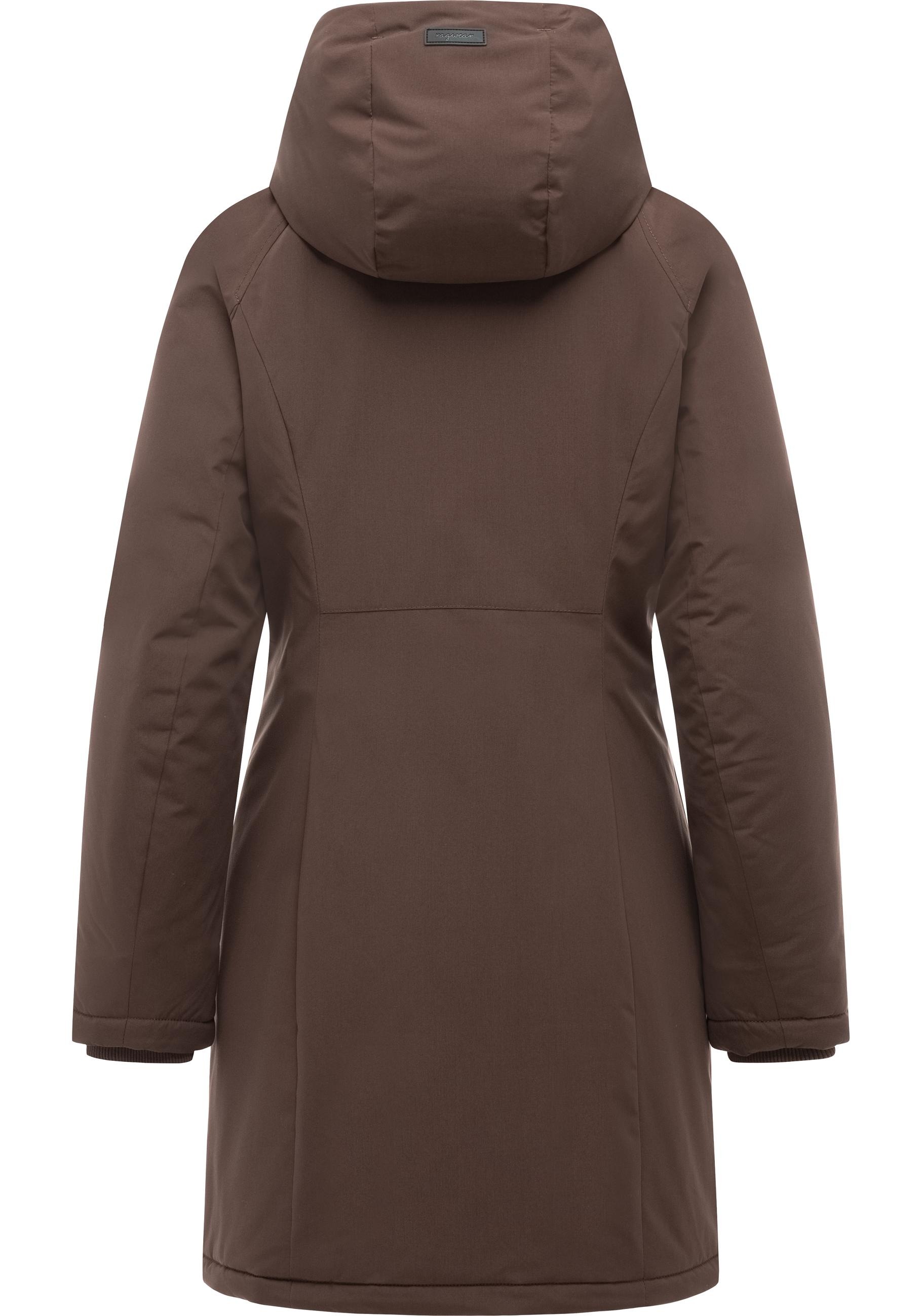 Ragwear Wintermantel »Nasima Y« Leichter Mantel Parka mit Kapuze, wasserdicht