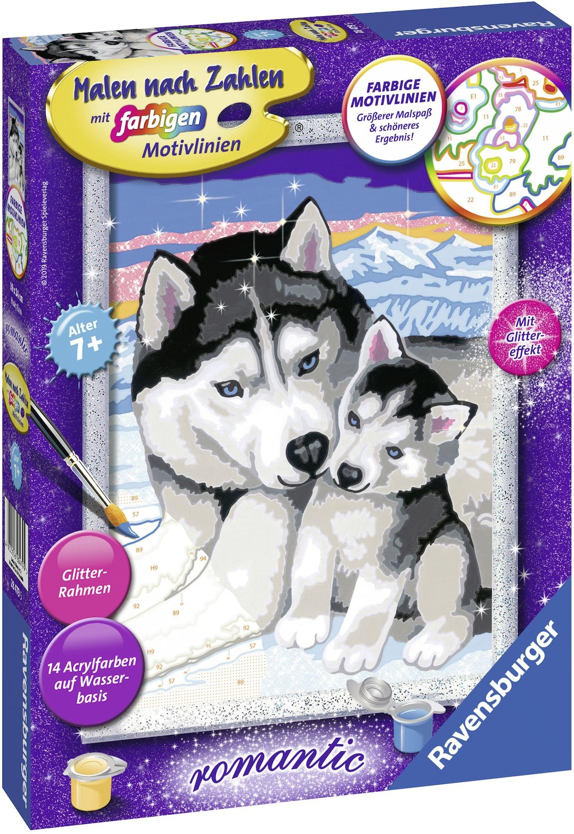 Ravensburger Malen nach Zahlen »Husky Kuss«, Made in Europe
