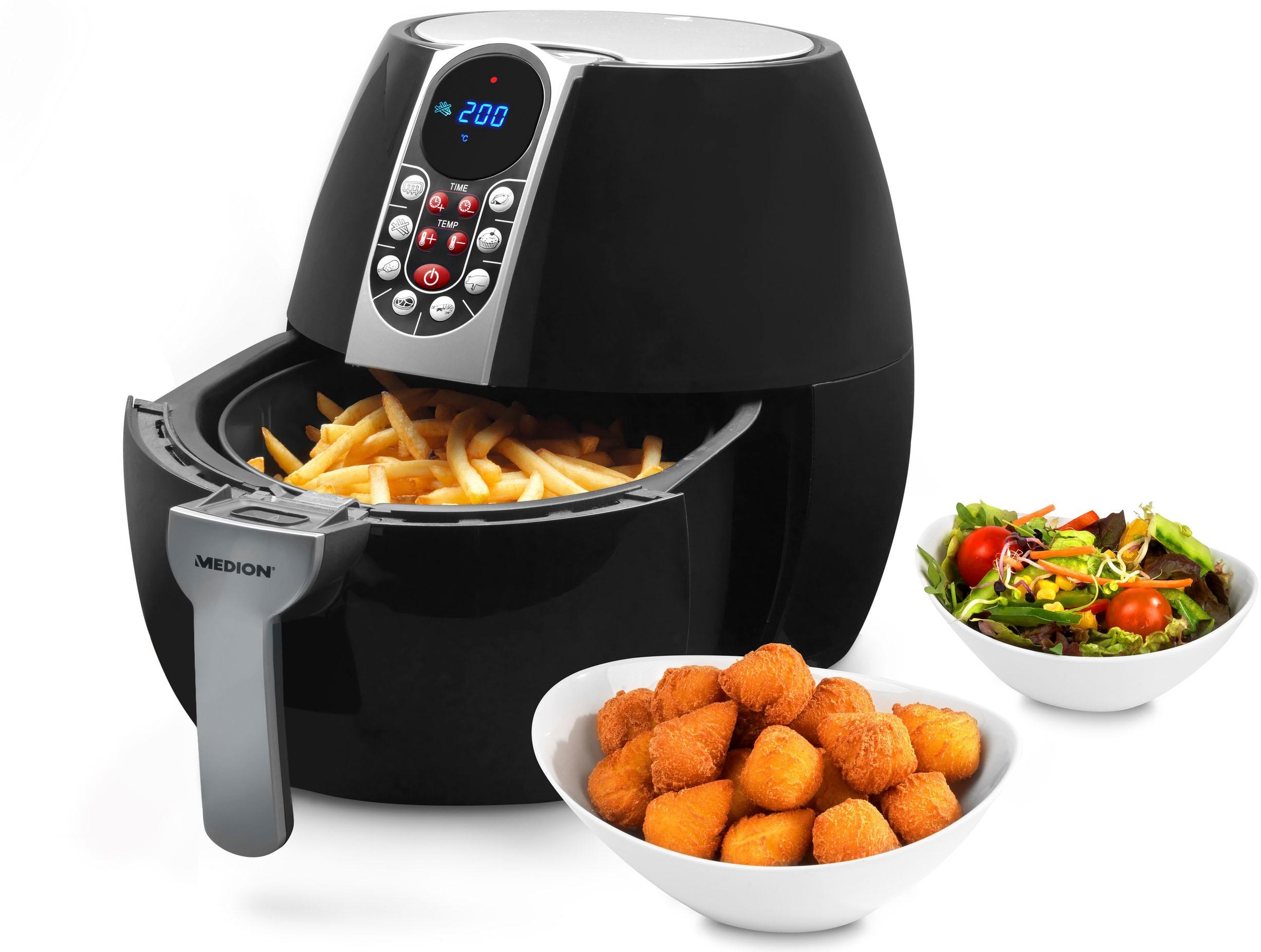 Medion Heißluftfritteuse "MD17320" 1500 W 8 praktische Automatikprogramme günstig online kaufen