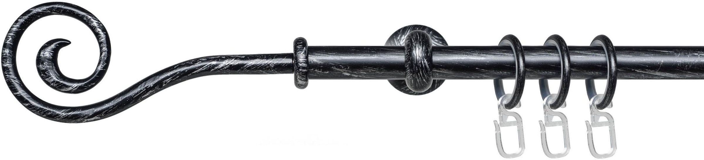 Liedeco Gardinenstange "Esp Spirale" Ø 16 mm 1 läufig-läufig Fixmaß 1-läufi günstig online kaufen