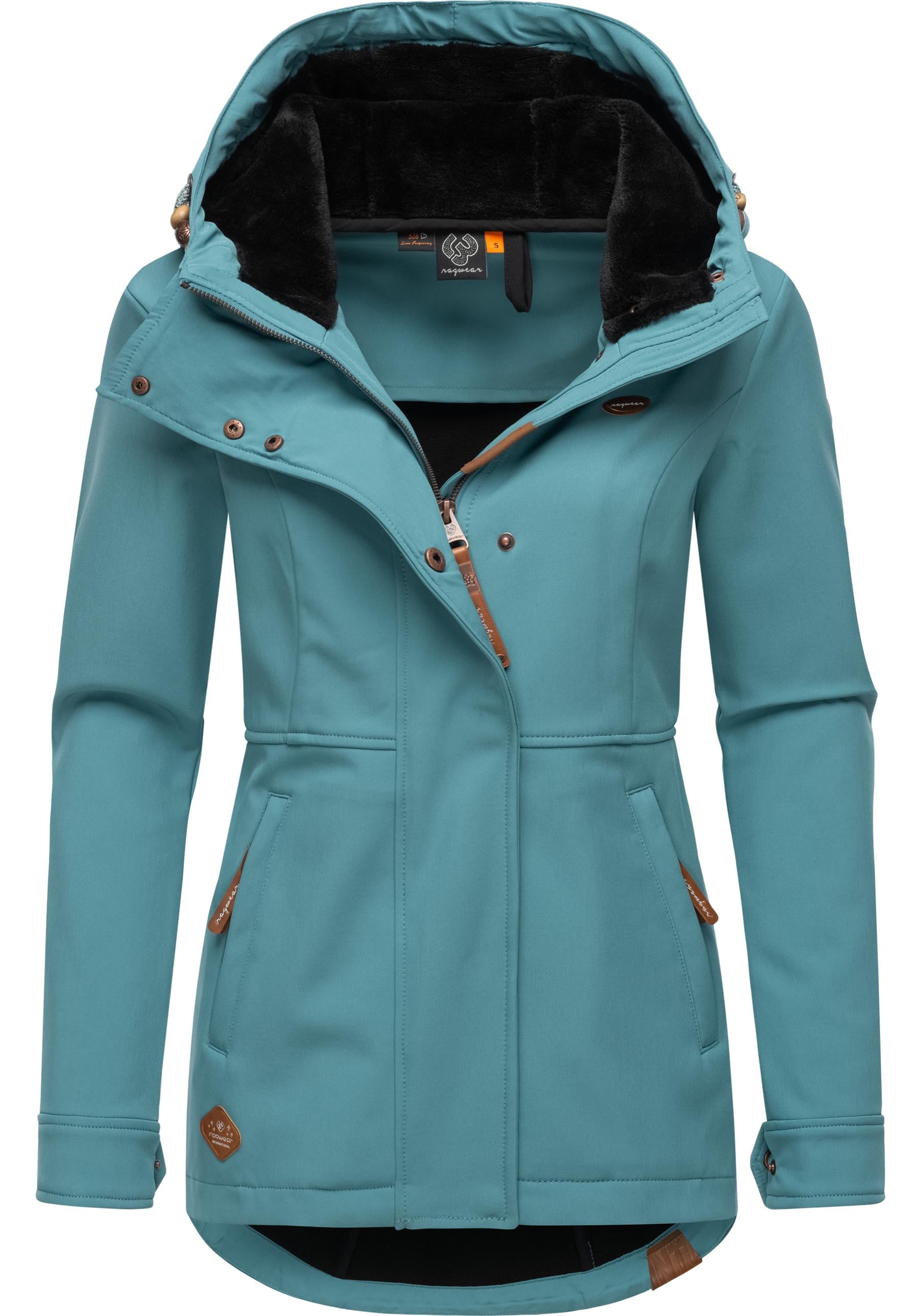 Ragwear Softshelljacke »Yba«, mit Kapuze, sportliche Damen Outdoorjacke mit Kapuze