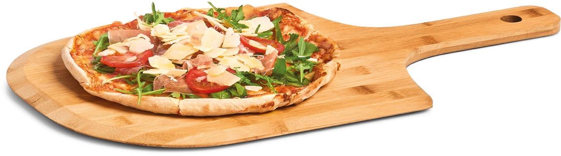 Zeller Present Pizzaschneidebrett "Bamboo" zum Servieren von Pizza günstig online kaufen