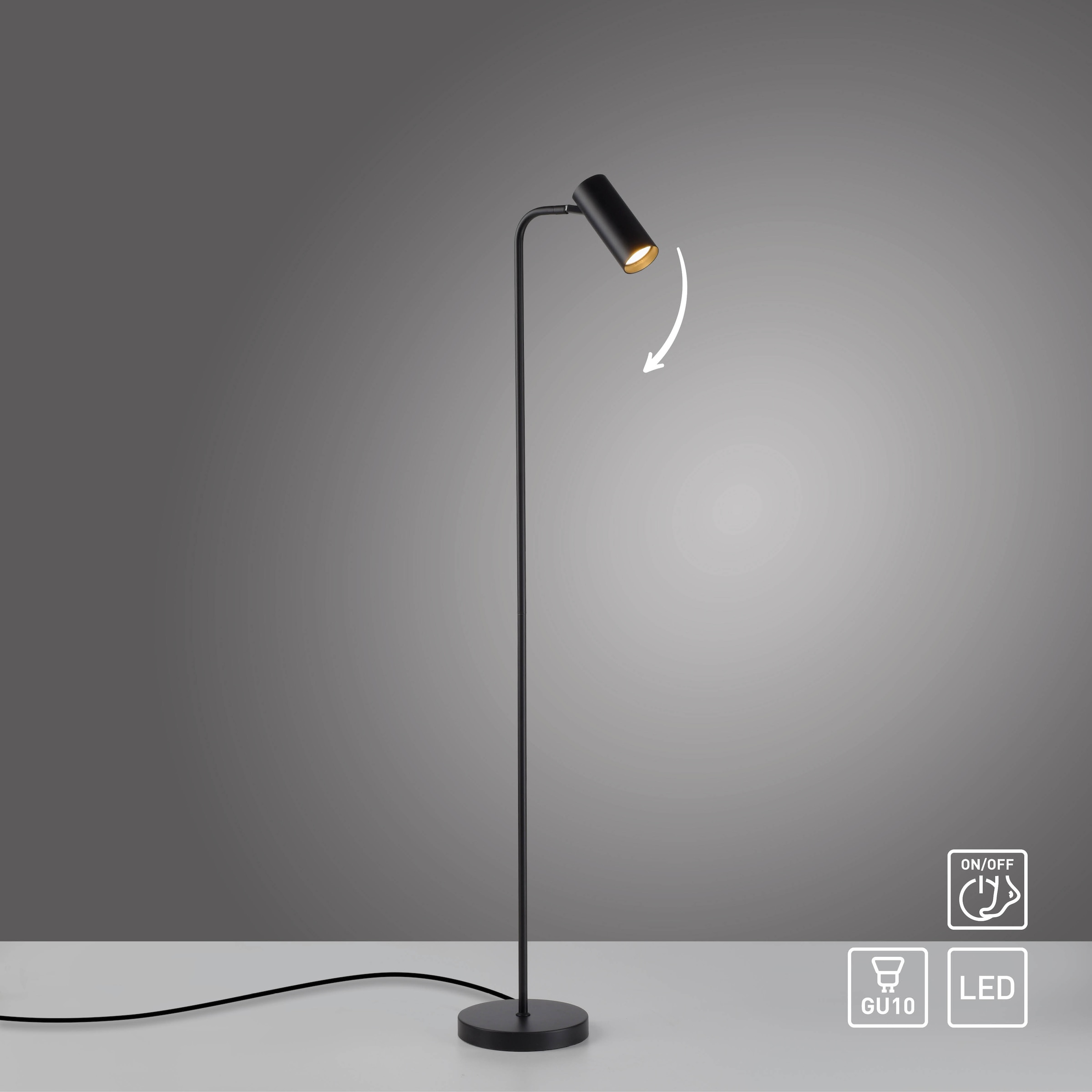 SCHÖNER WOHNEN-Kollektion LED Stehlampe »RIK« GU10 1 Stk. Warmweiß SCHÖNER WOHNEN Kollektion, dreh- und schwenkbar