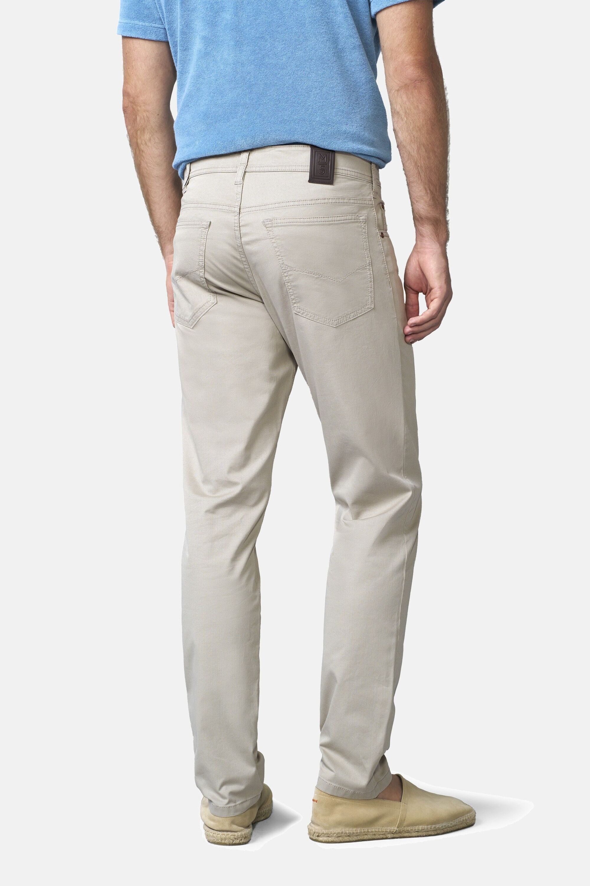 5-Pocket-Jeans MEYER "M5 Five 1-6075", Damen, Gr. 33, Länge 32, beige, 96% Baumwolle, 4% Elasthan, unifarben, Basic, relaxed fit lang, Jeans 5-Pocket-Jeans, aus reiner Bio-Baumwolle 2