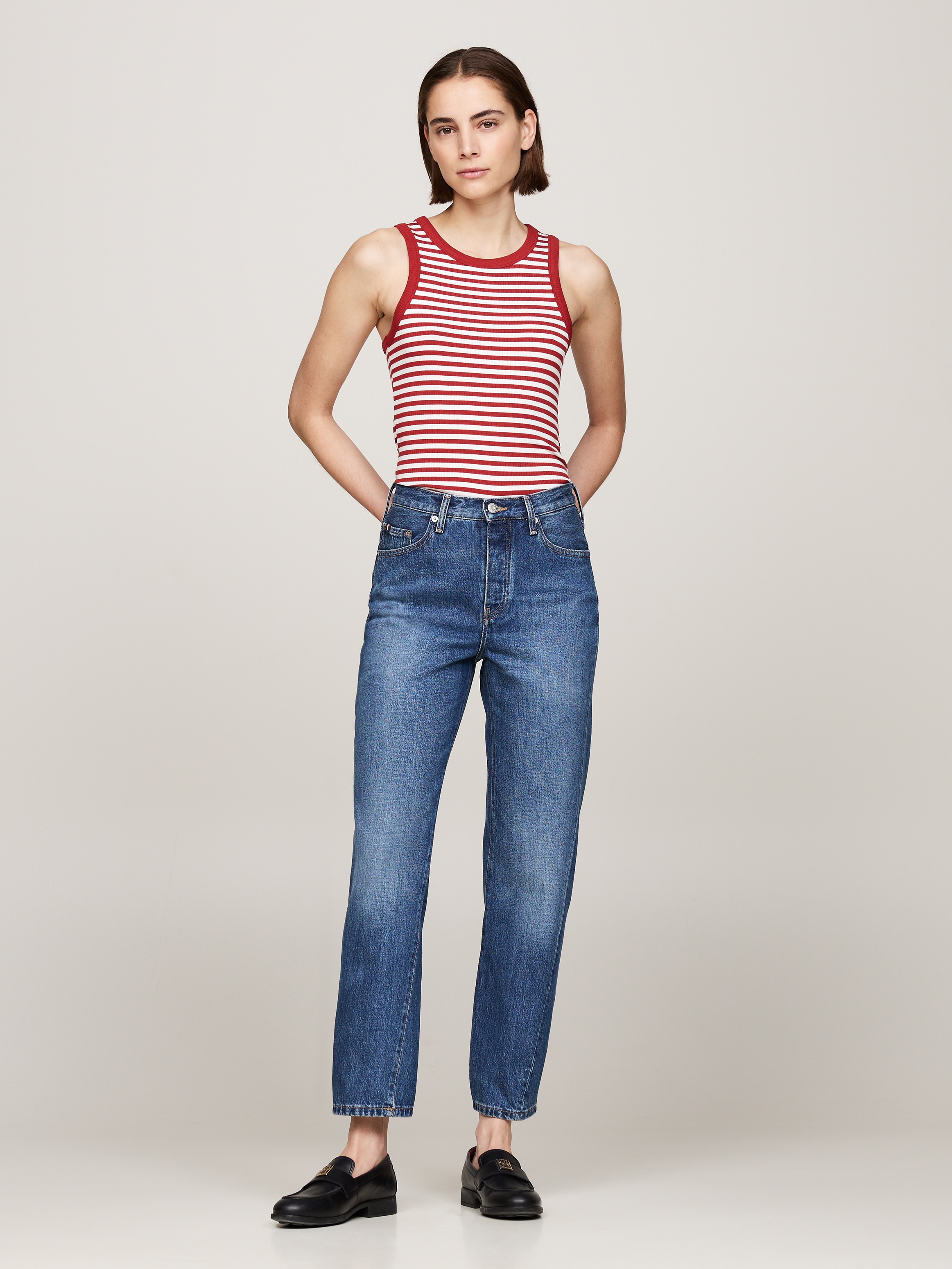 Tommy Hilfiger Straight-Jeans »CLASSIC STRAIGHT HW A TWIST BETH«, mit Tommy Hilfiger Logo-Badge