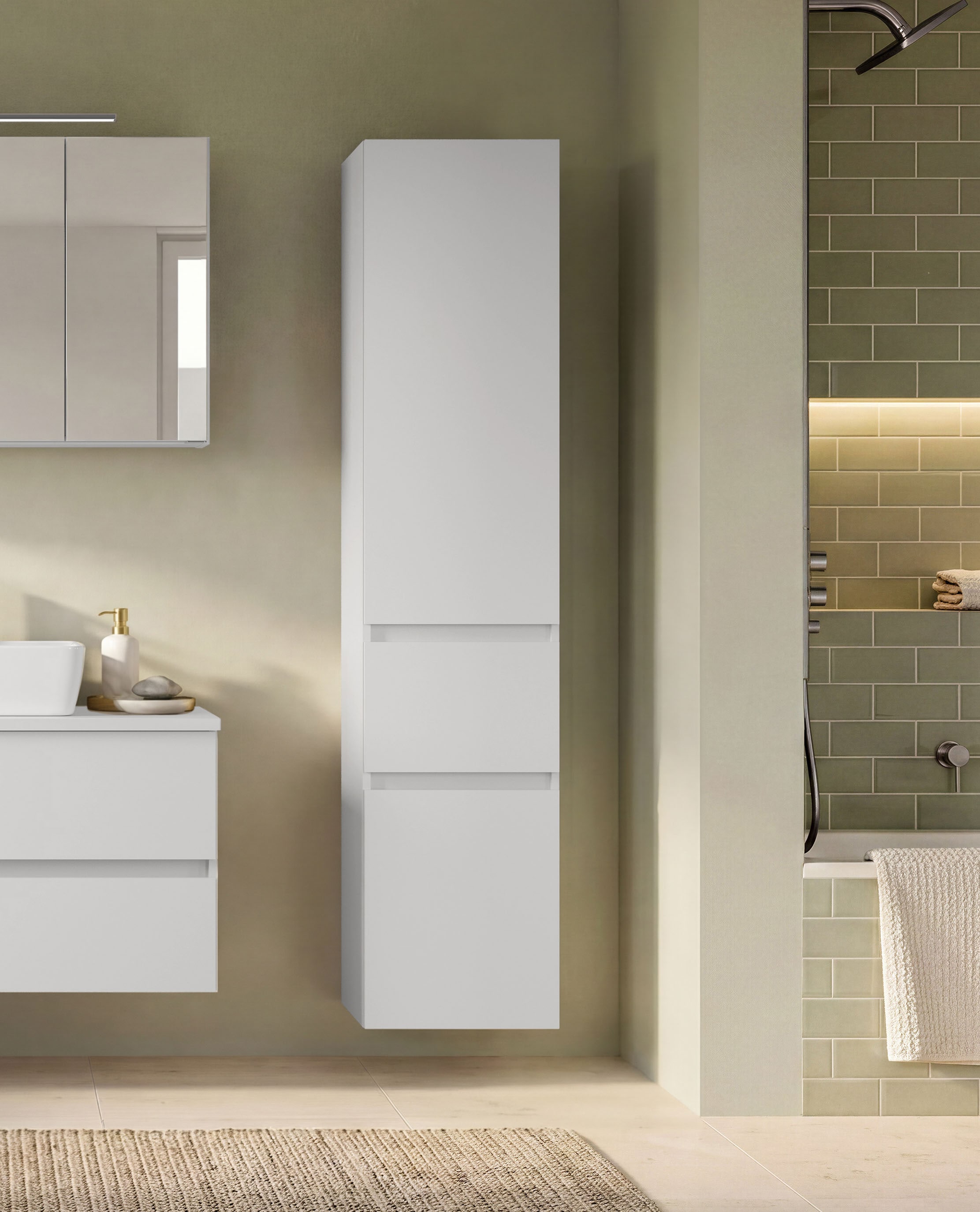 OTTO home Seitenschrank »BOZEN, Seitenschrank 40 cm« griffloses Design, Maße (B/T/H): 40/35/180 cm