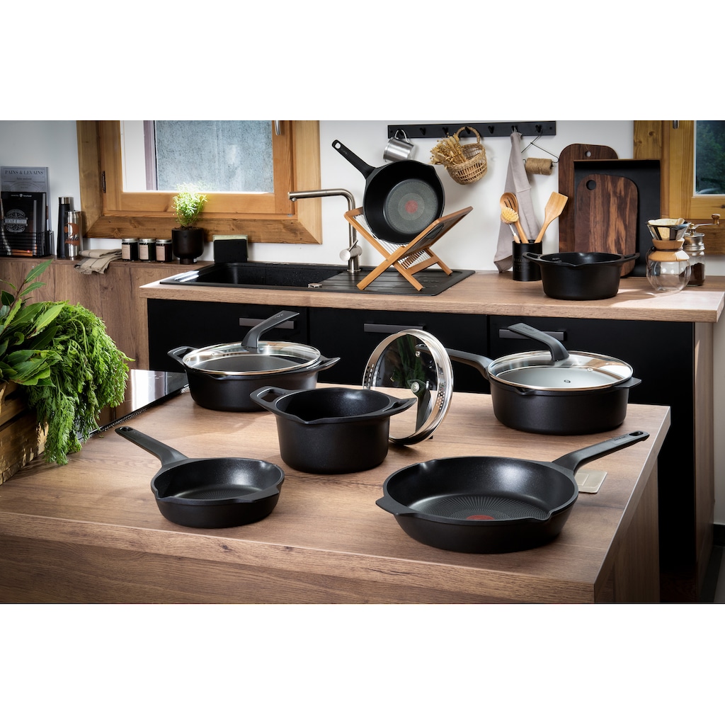 Tefal Wok »Robusto«, Aluminium, (1 tlg.), Aluguss, Antihaftversiegelung, Thermo-Signal, alle Herdarten,Induktion