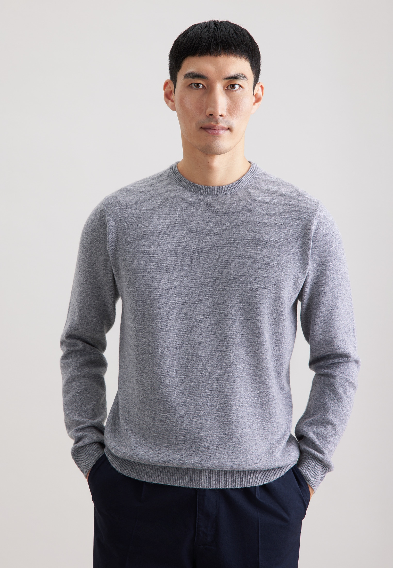 seidensticker Strickpullover "Schwarze Rose" 1/1 Rundhals Uni günstig online kaufen