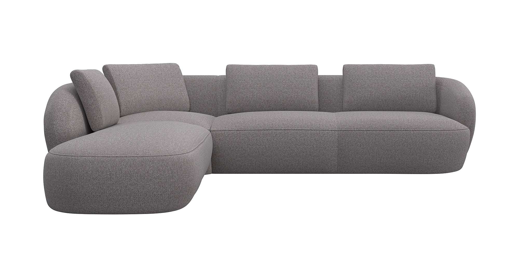 FLEXLUX "Torino, rund, L-Form, Sofa-Ecke mit Ottomane" Modernes, organische günstig online kaufen