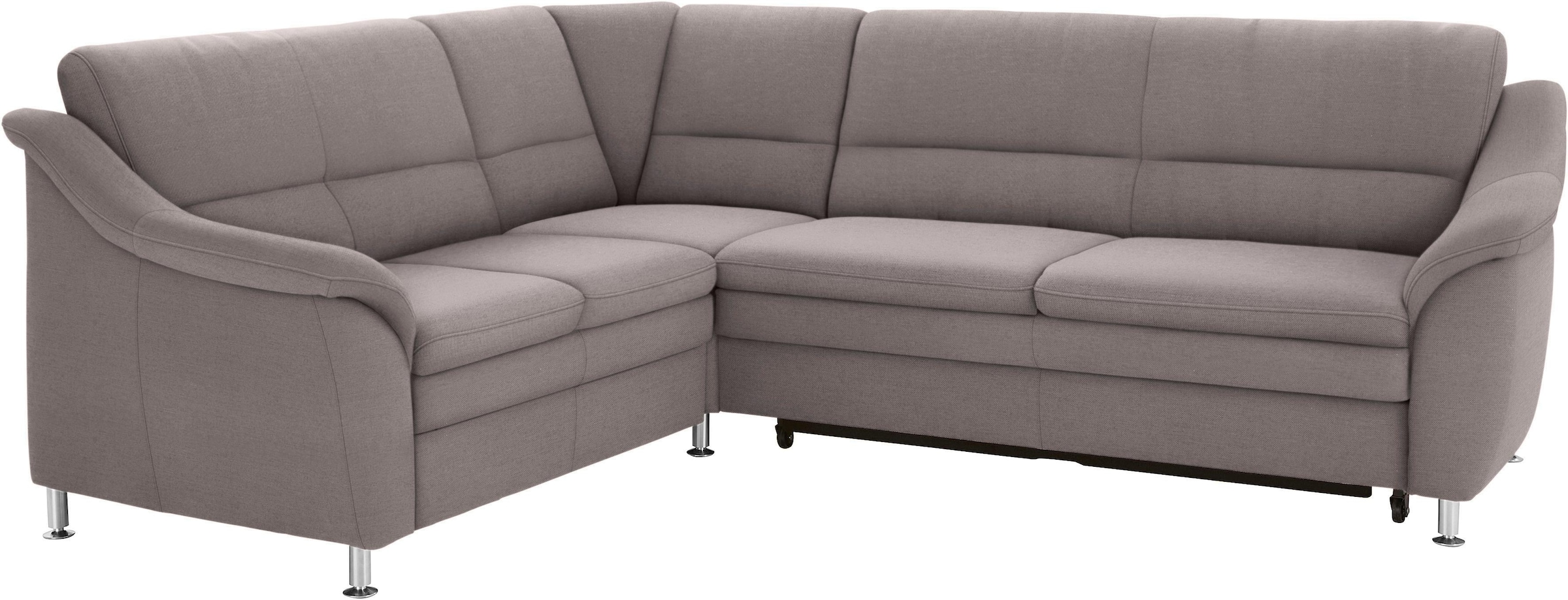 sit&more Ecksofa »Cardoso L-Form«, mit Federkern, wahlweise mit Bettfunktion und Schubkasten