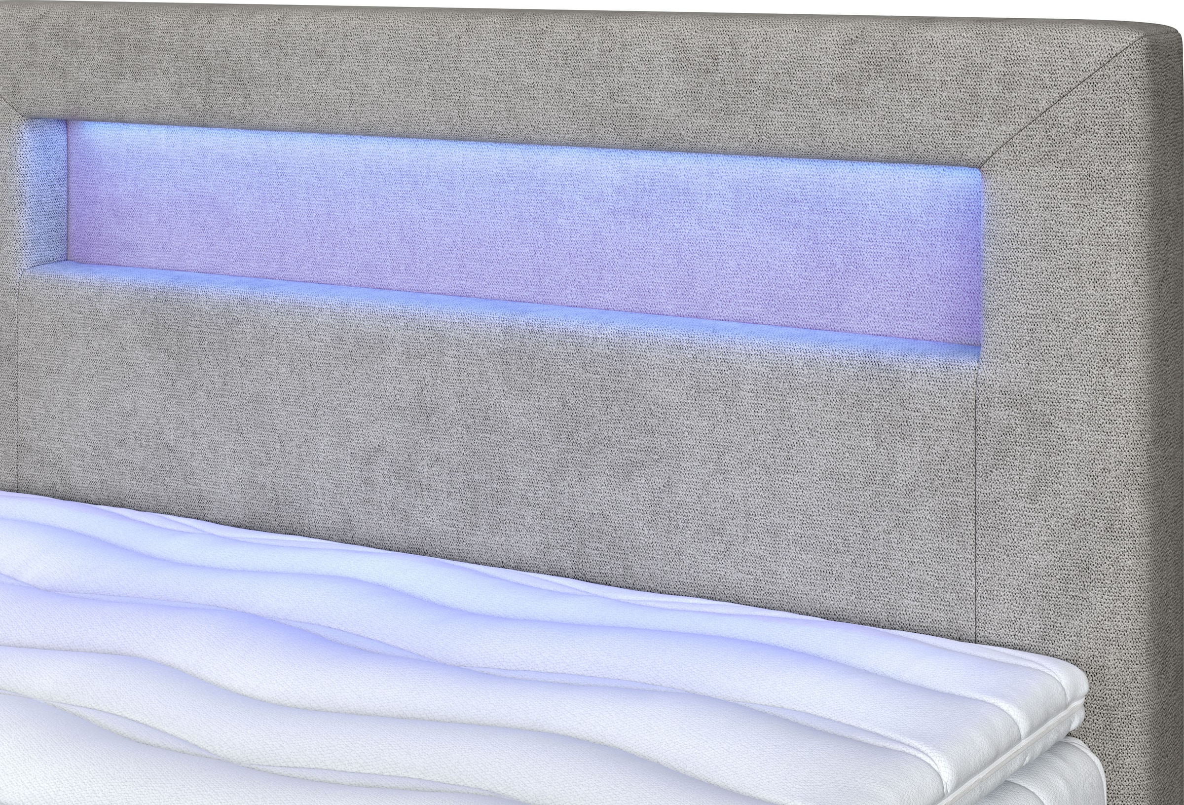 COTTA Boxbett »Kelly«, Bequemes Boxspringbett mit LED-Licht