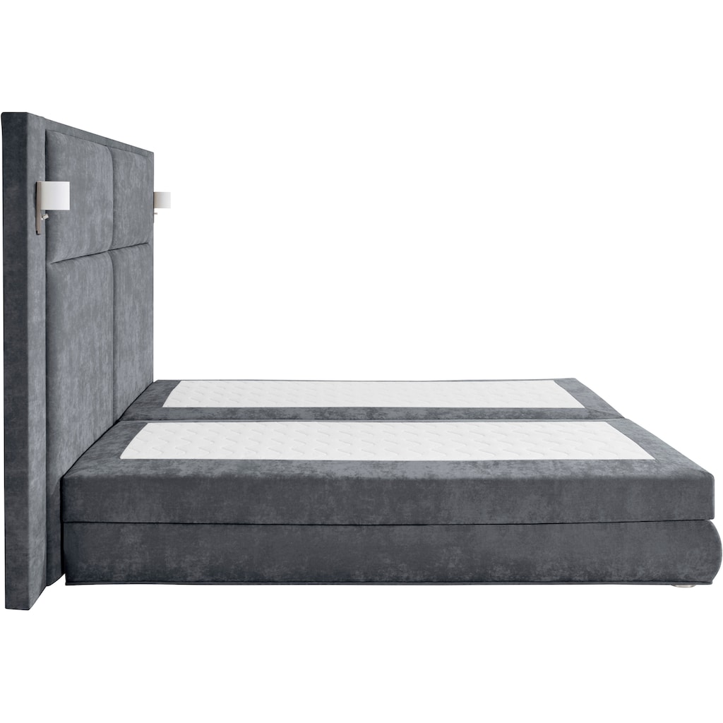 COLLECTION AB Boxspringbett Copenhagen, inklusive Bettkasten und Topper, wahlweise mit LED-Beleuchtung