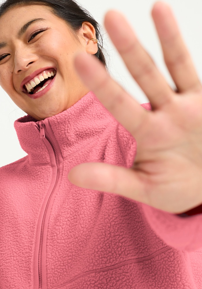 Jack Wolfskin Lite Curl HZ Damen Halbreißverschluss Pullover Eveningrose XS 3