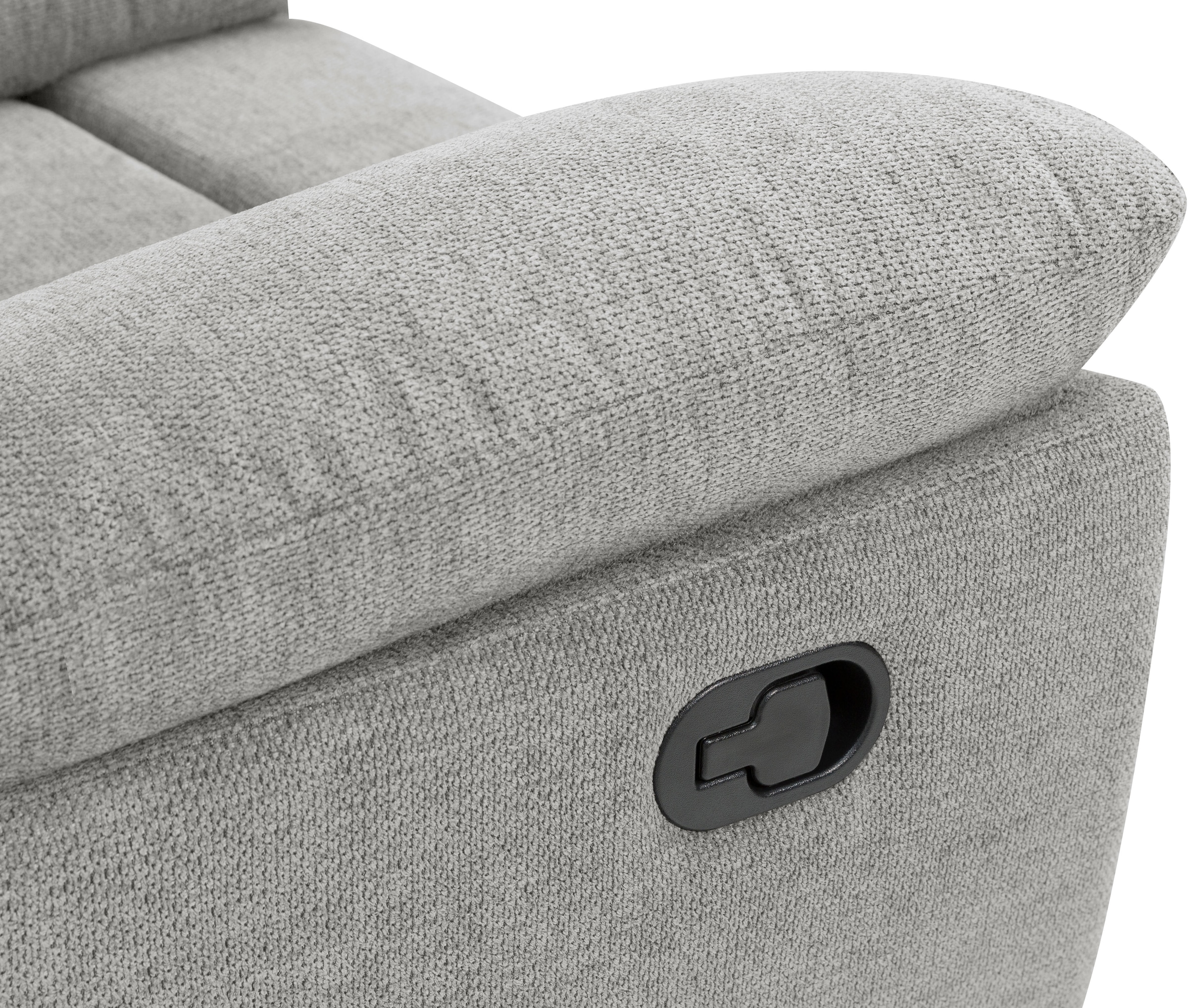 Home affaire 2-Sitzer »LANNOY, mit manueller o. elektrischer Relaxfunktion in beiden Sitzen.«, Elektrische Variante mit USB A/C. Federkern, Webstoff