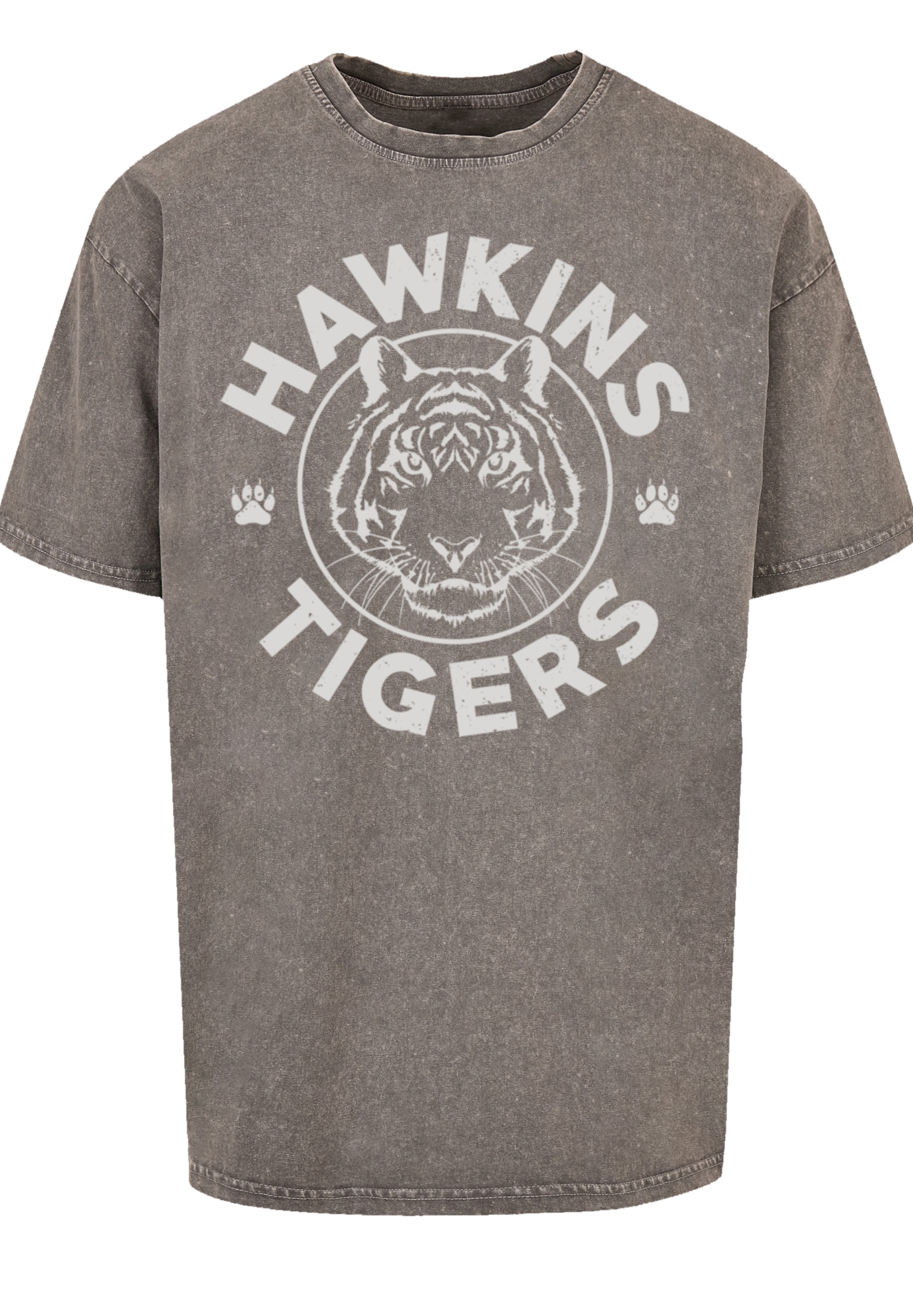 F4NT4STIC T-Shirt »Stranger Things Hawkins Grey Tiger Netflix TV Series«, Premium Qualität