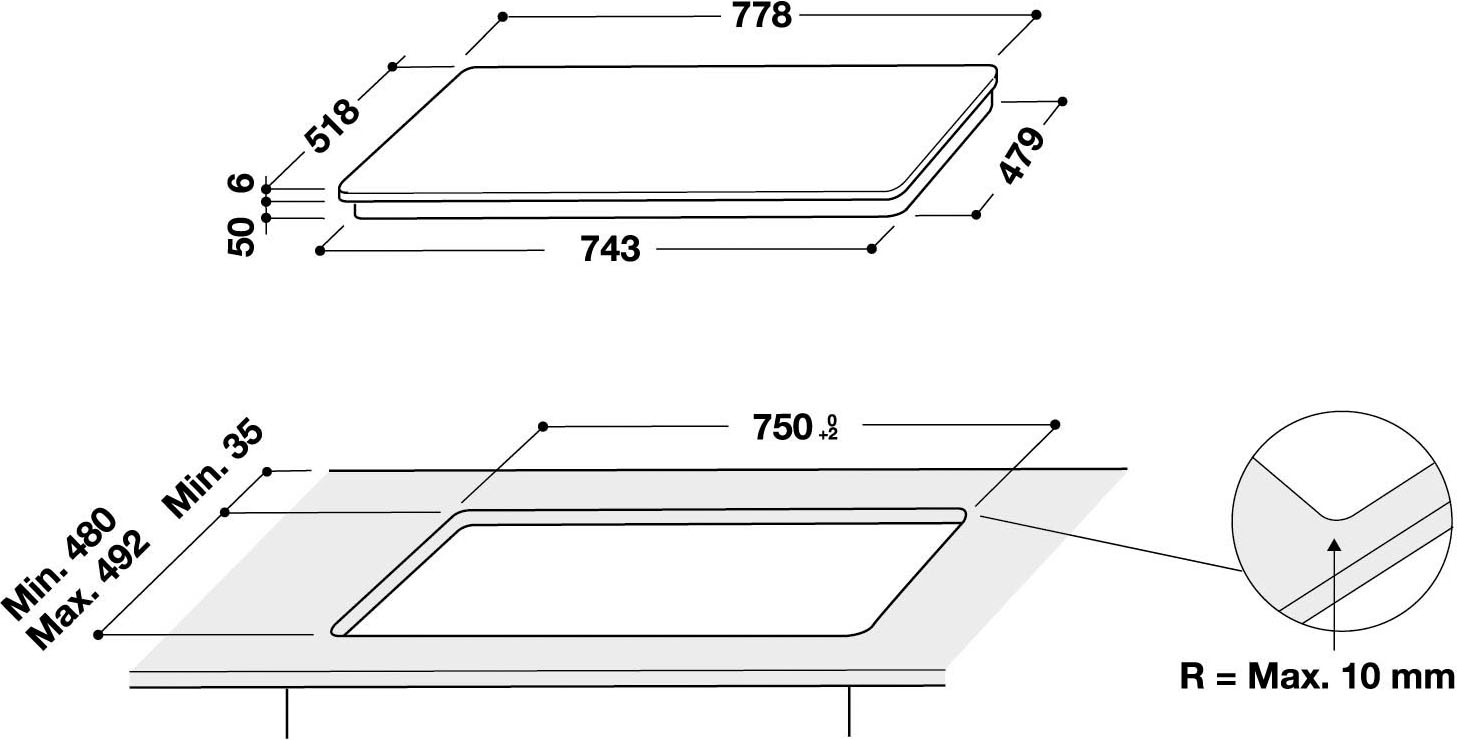 BAUKNECHT Flex-Induktions-Kochfeld von SCHOTT CERAN® »BS 2677C AL«