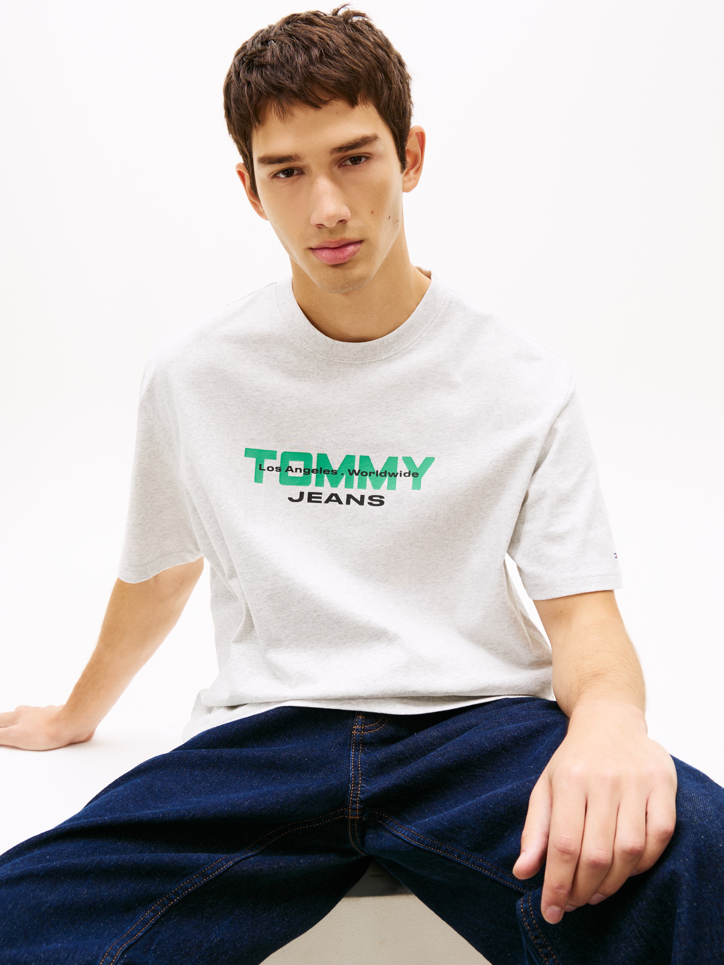 Tommy Jeans T-Shirt "TJM 90S BLOCK" Relaxed fit mit Rundhalsausschnitt günstig online kaufen