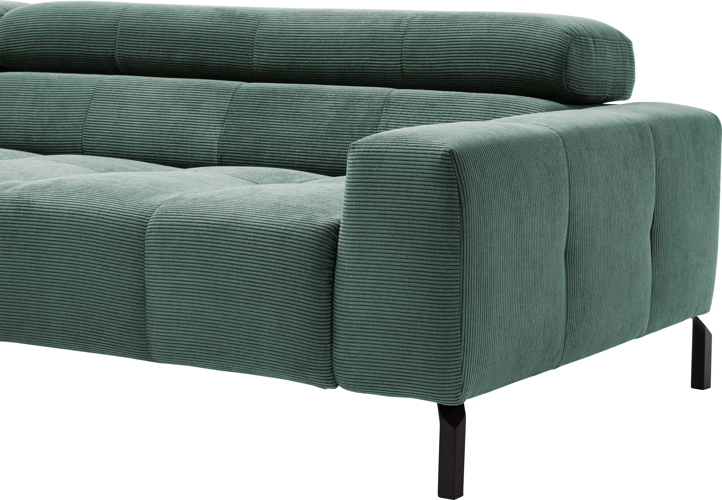 Places of Style Ecksofa »Cleveland, L-Form, incl. Kopfteilverstellung, Breite 276 cm«, wahlweise elektrischer Sitzvorzug