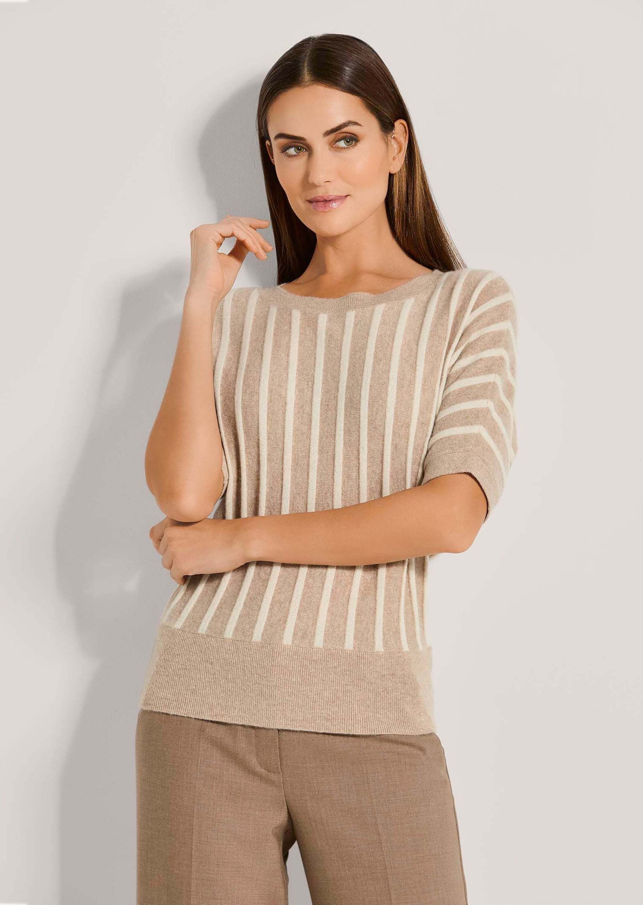 Thumbnail - MADELEINE Longpullover "Pullover Streifenpullover aus Good Cashmere"