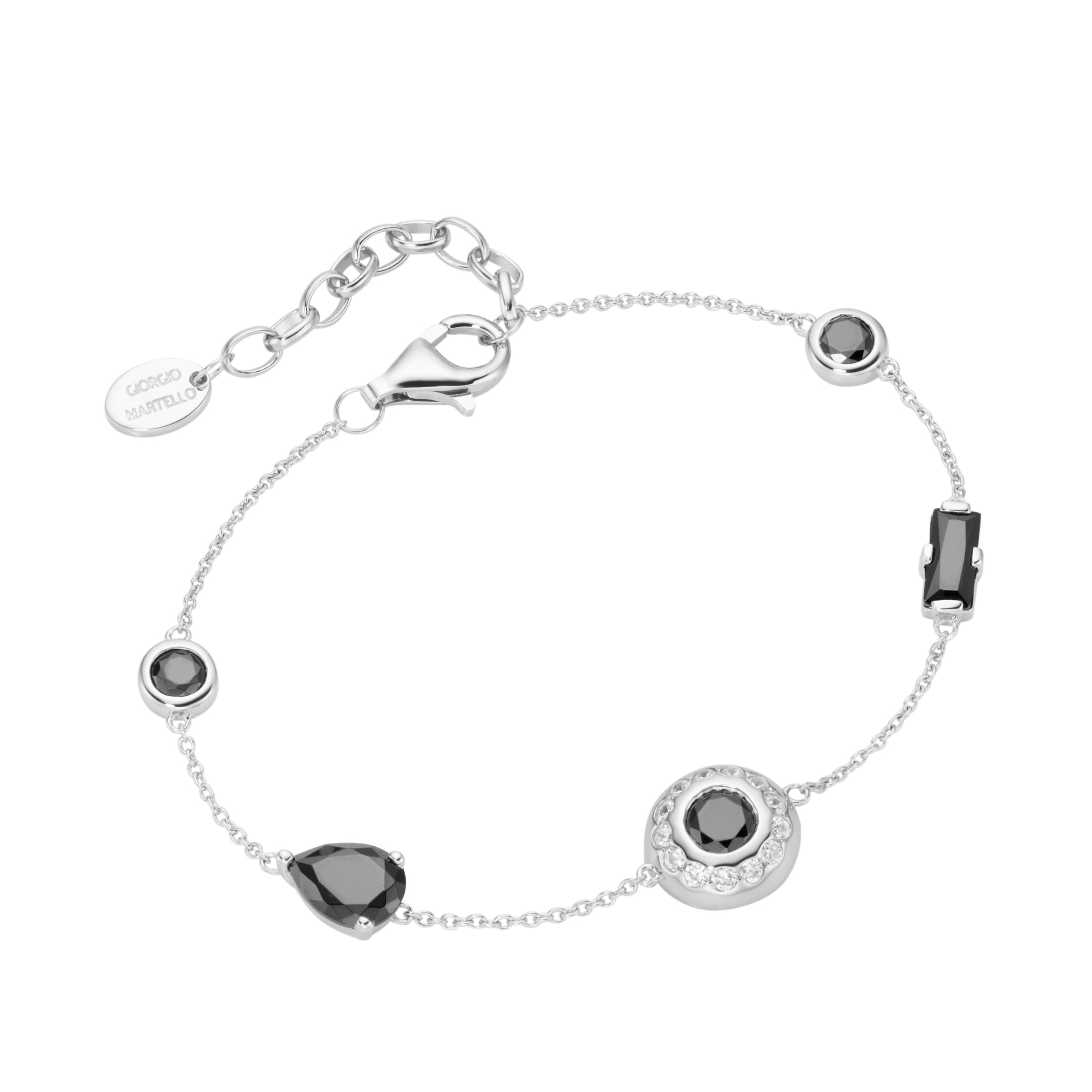 Silber weiß, + Zirkonia Zwischenteile, schwarz GIORGIO BAUR bestellen 925« MILANO | Armband »verschiedene MARTELLO
