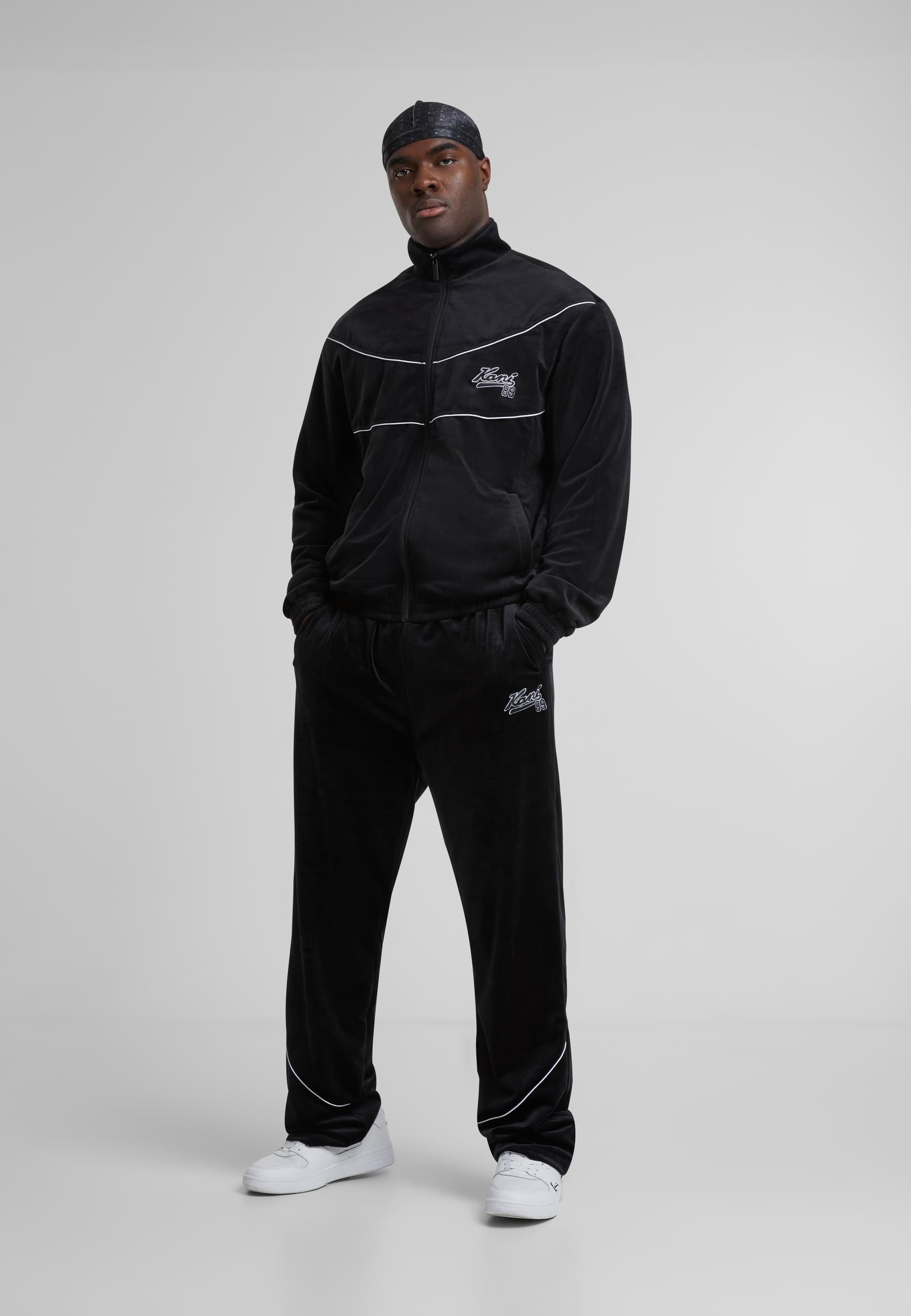Karl Kani Trainingsjacke »Karl Kani KM251-011-2 Kani Varsity Velours Trackjacket«, (1 St.), ohne Kapuze