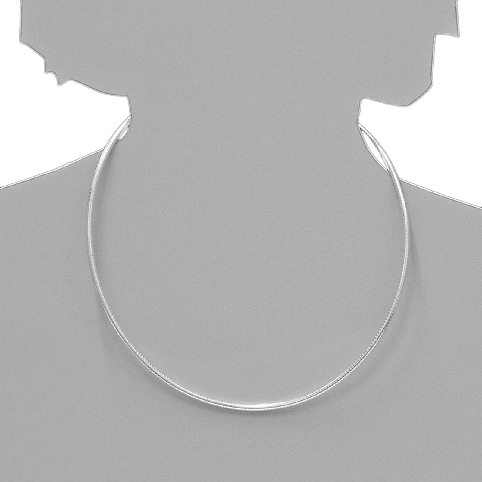 OSTSEE-SCHMUCK Halsreif »- Omega 3,0 mm - Silber 925/000 -,«
