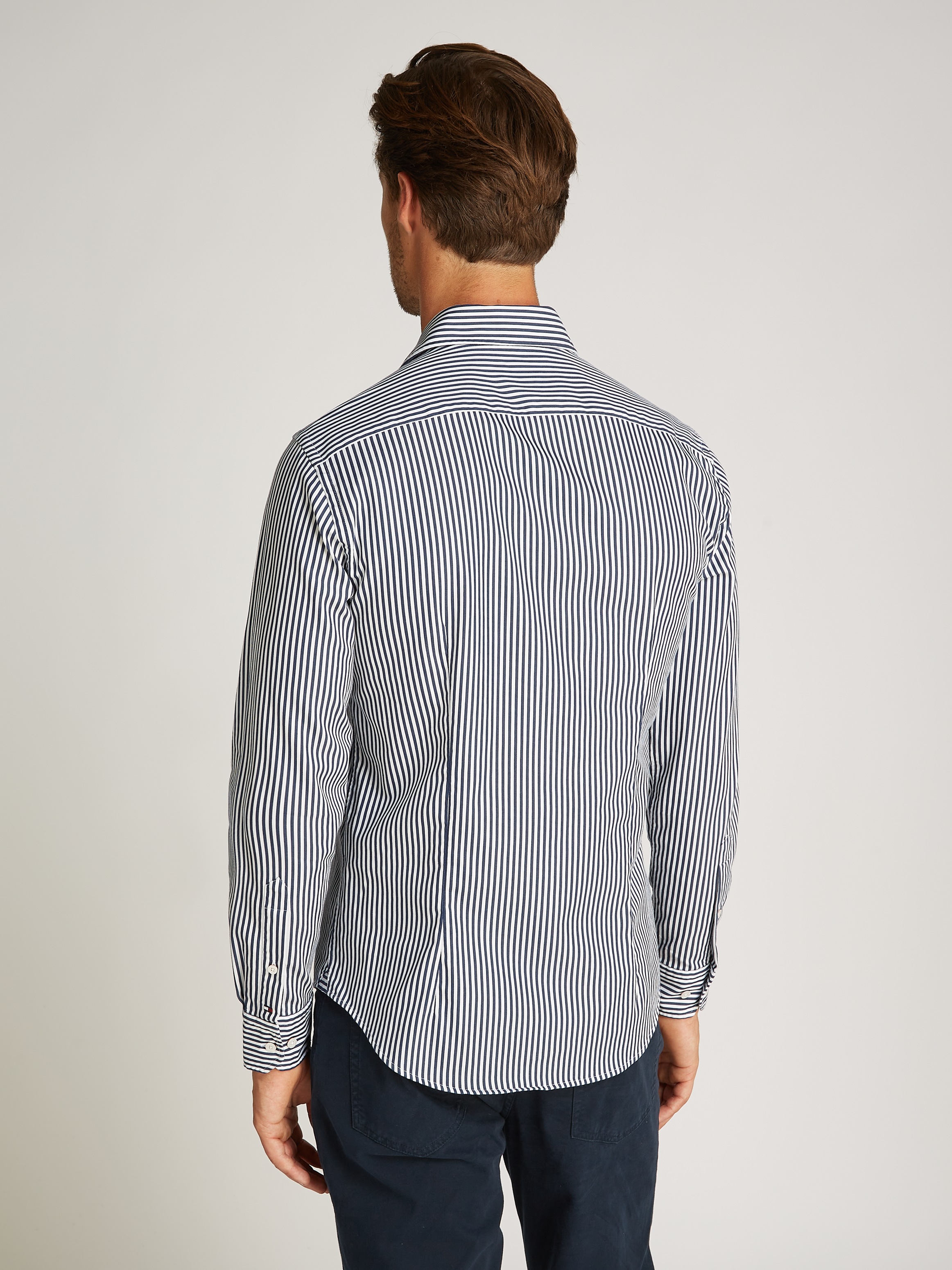 Tommy Hilfiger Langarmhemd »FLEX POPLIN CLASSIC STP Regular Fit SHIRT« mit Sreifenmuster