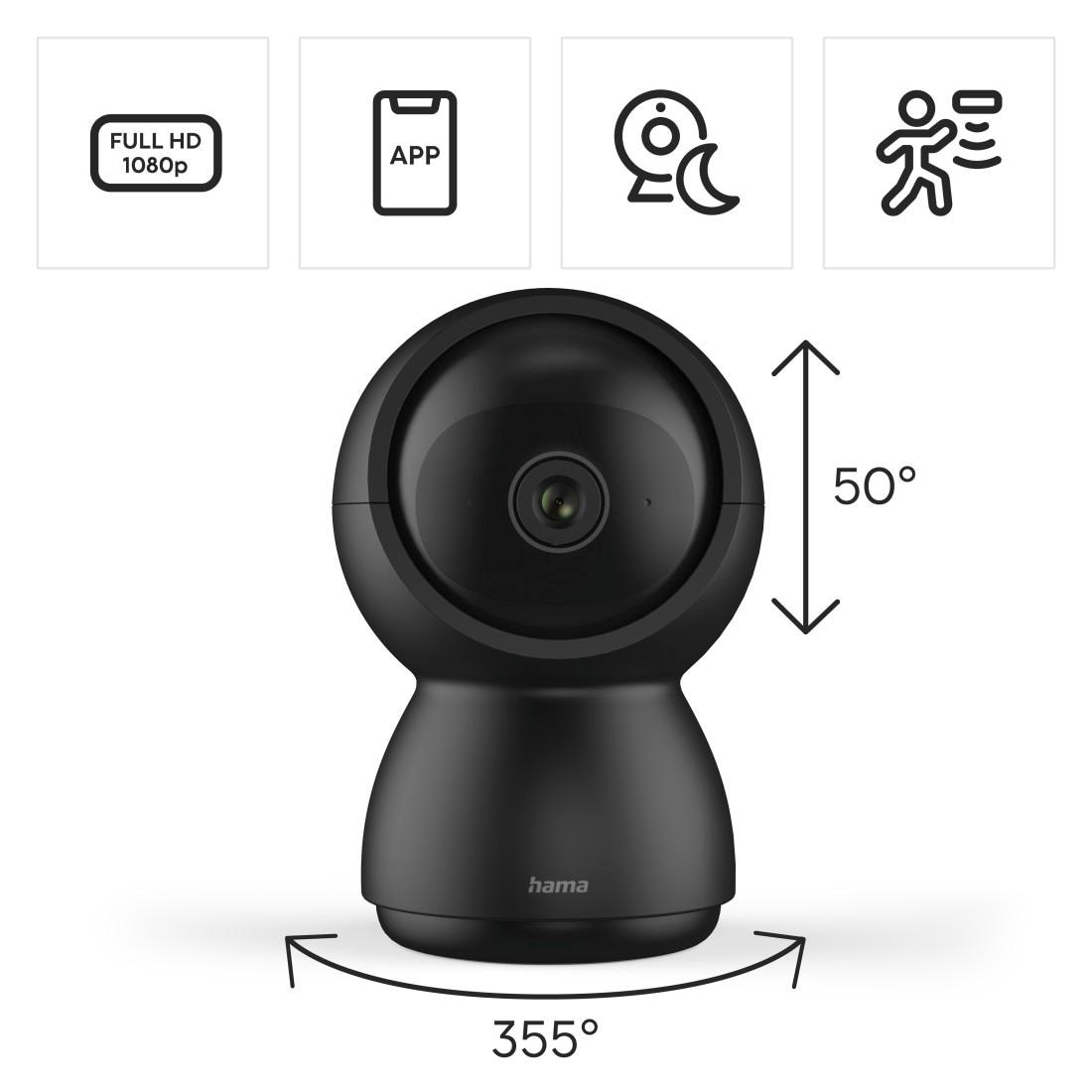 Hama Smart Home Kamera »WLAN Kamera Indoor (App, kabellos, schwenkbar, Bewegungsmelder, Live)«, Innenbereich