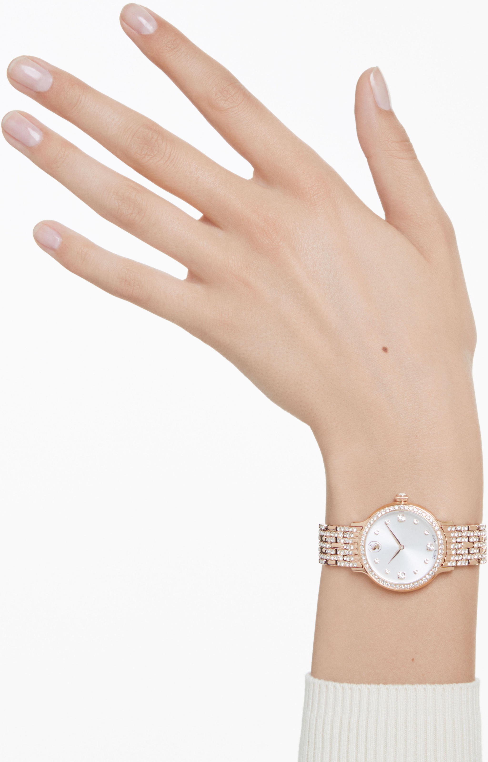 Swarovski Quarzuhr »IMBER«, Armbanduhr, Damenuhr, Swiss Made, Edelstahlarmband, analog