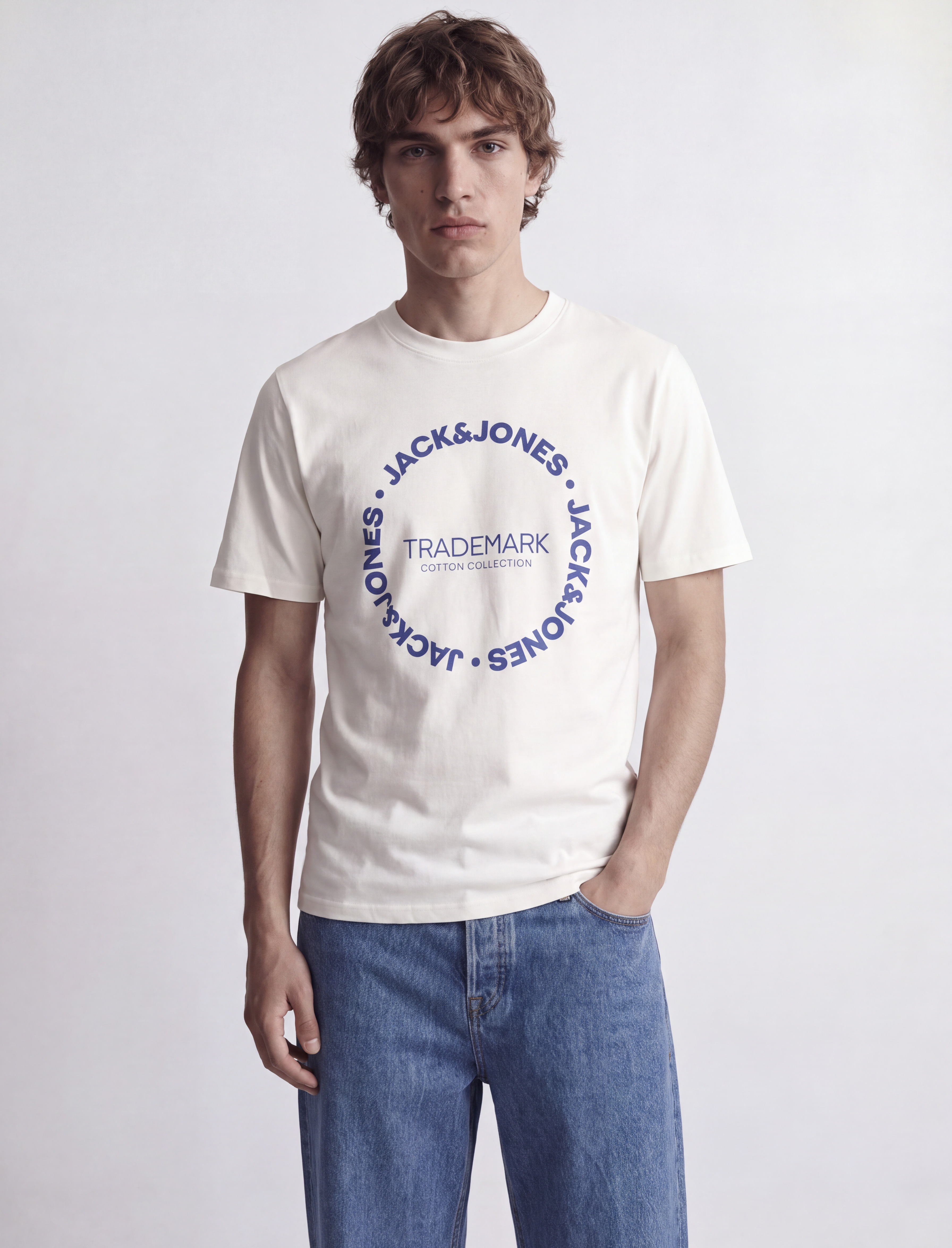 Jack & Jones T-Shirt "Jjbenson Tee Ss Crew Neck" Baumwolle, Regular Fit