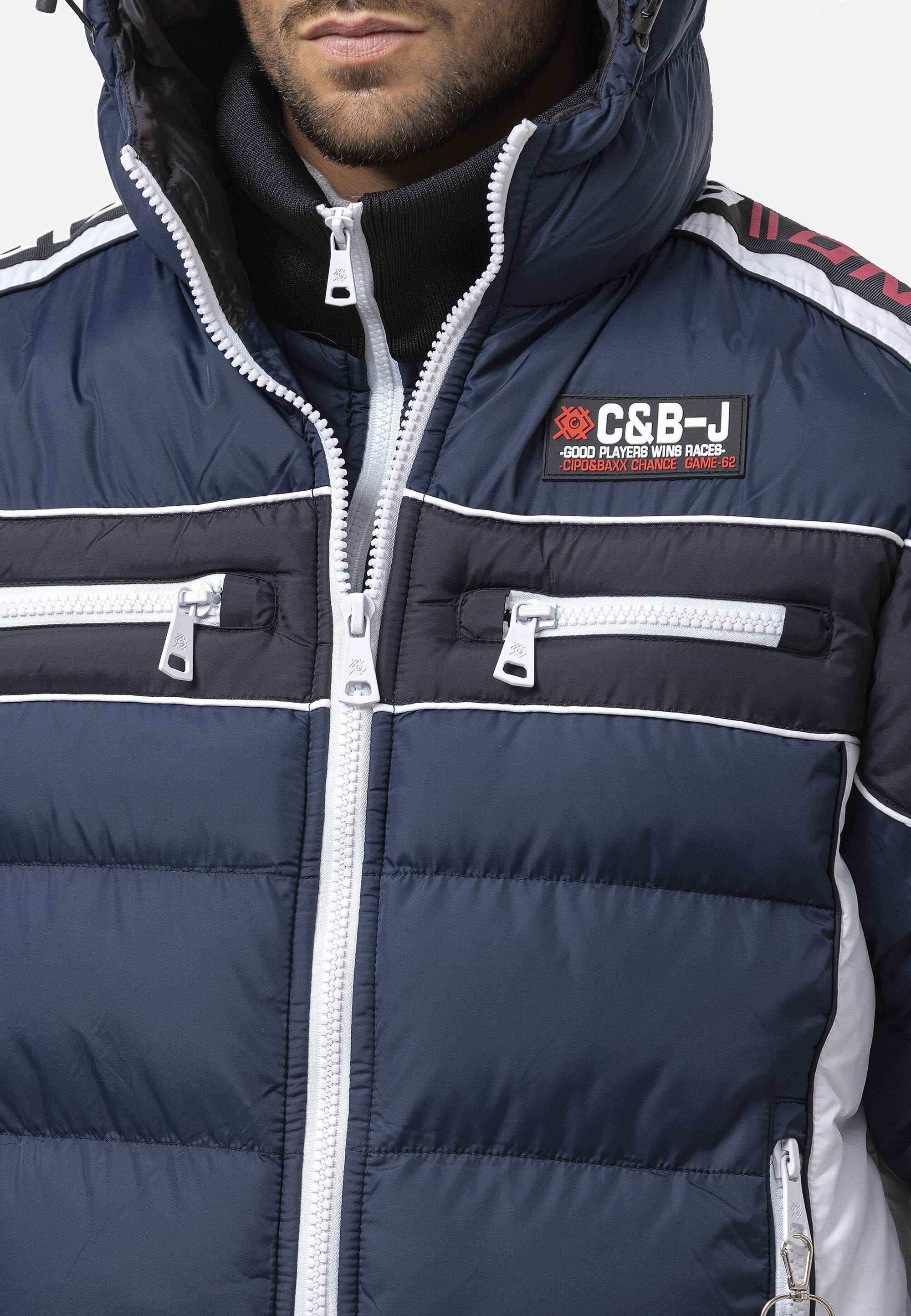 Cipo & Baxx Winterjacke »CM226« mit Kapuze funktional, stylisch & wetterfest