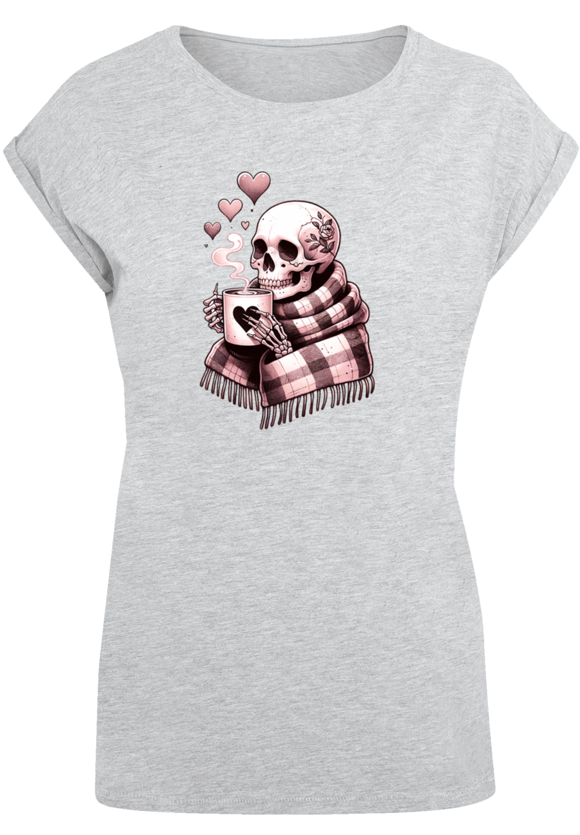 F4NT4STIC T-Shirt »Cozy Winter Skelett«, Premium Qualität